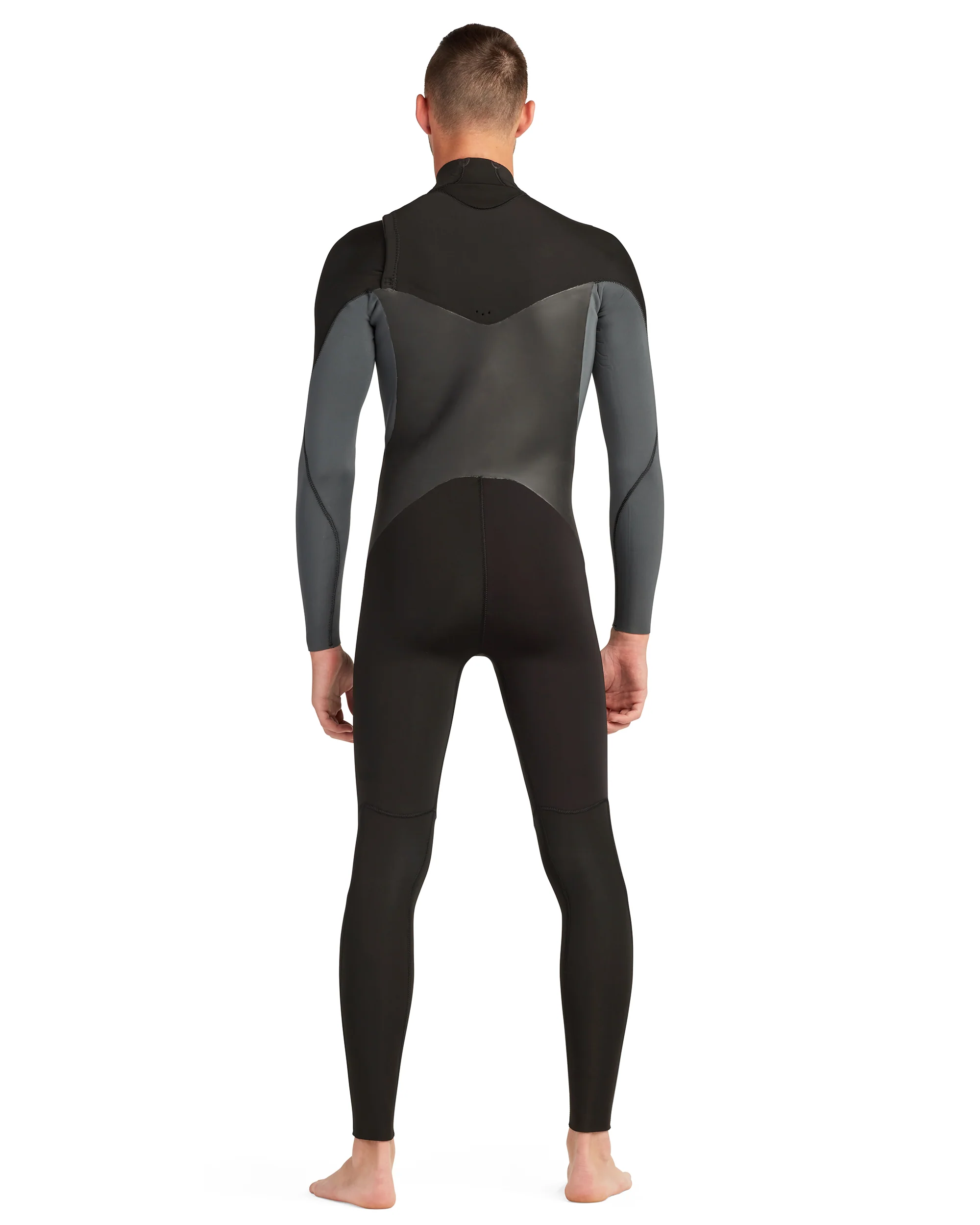 Phoenix 3/2mm Men's Chest-Zip Fullsuit - Black/Charcoal - Image 3