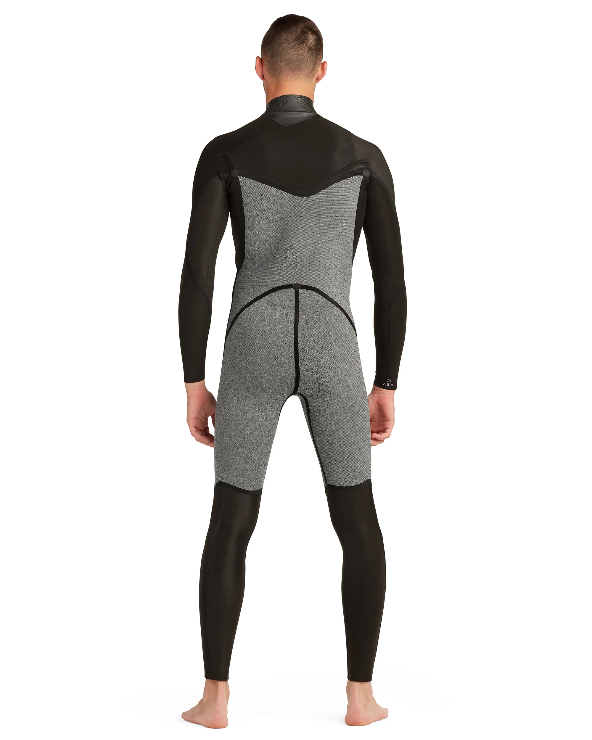 Phoenix 3/2mm Men's Chest-Zip Fullsuit - Black/Charcoal - Image 8