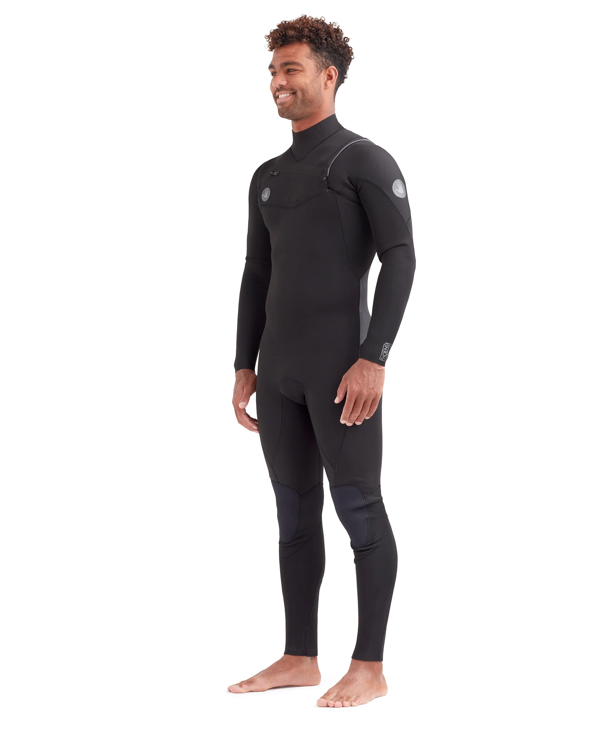Phoenix 4/3mm Men's Chest-Zip Fullsuit - Black - Image 3