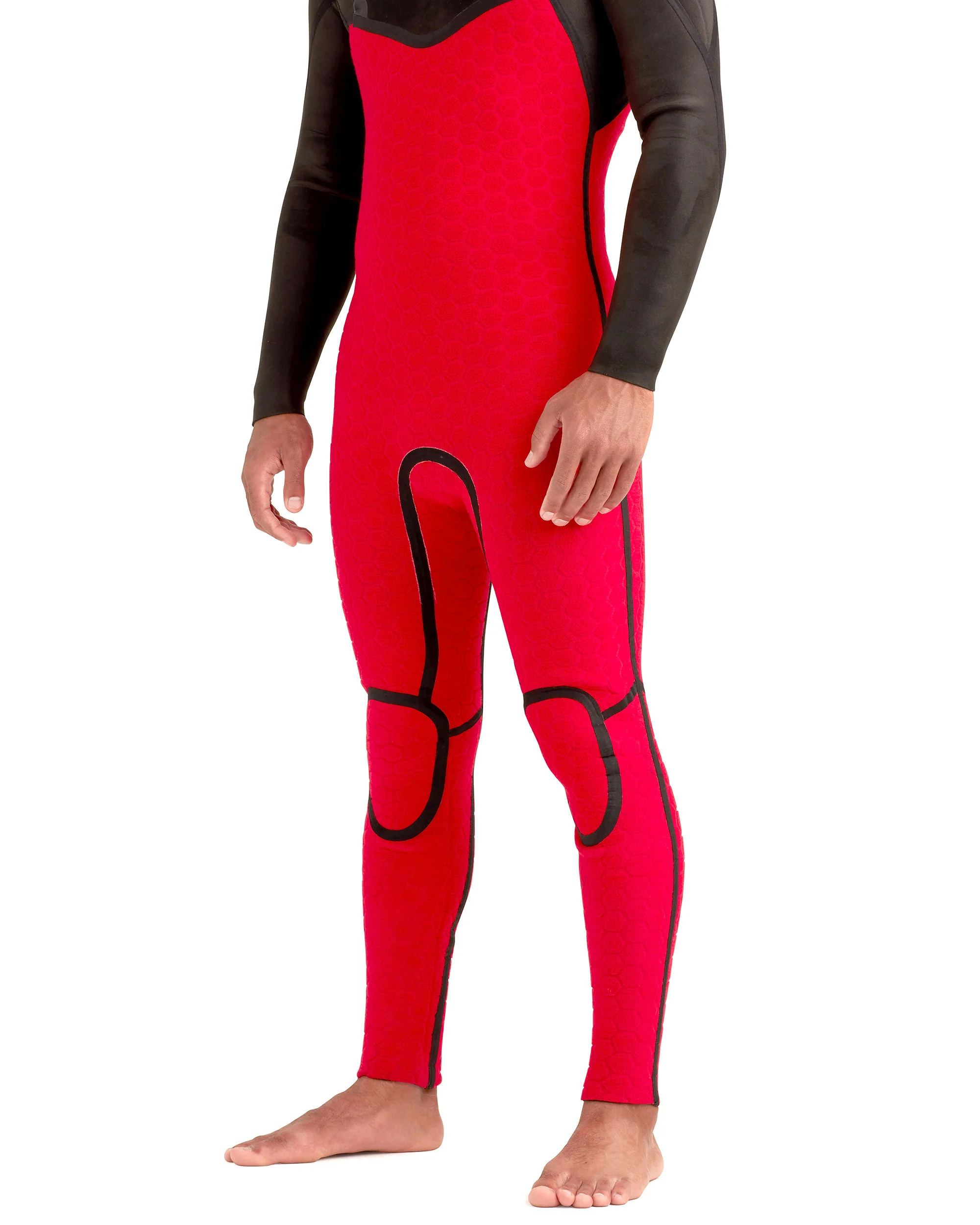 Red Cell 5/4/3mm Men's Chest-Zip Hooded Fullsuit - Black - Image 18