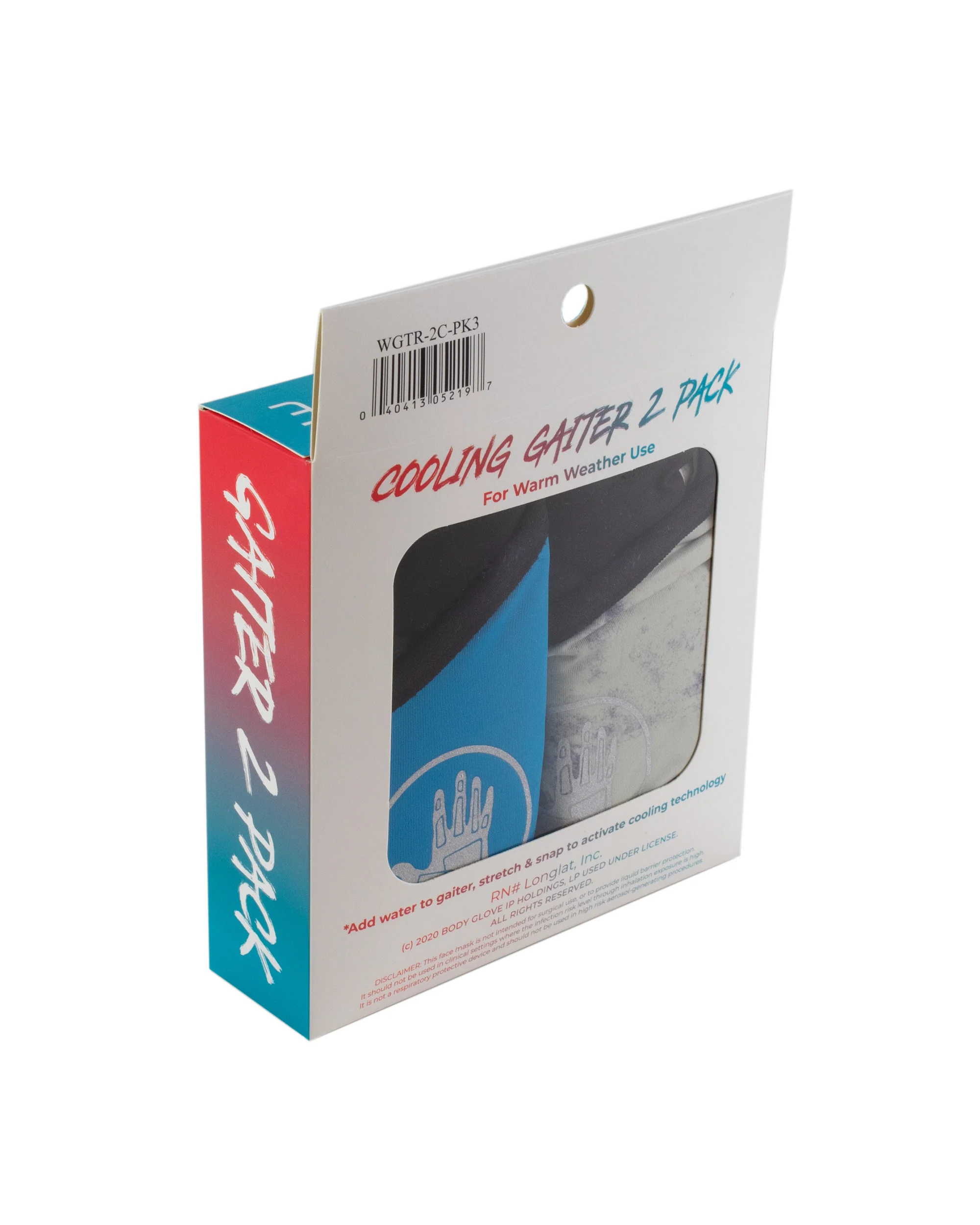 2-Pack Women's Cooling Gaiter Face Masks - LightBlue/OffWhitePrism - Image 7