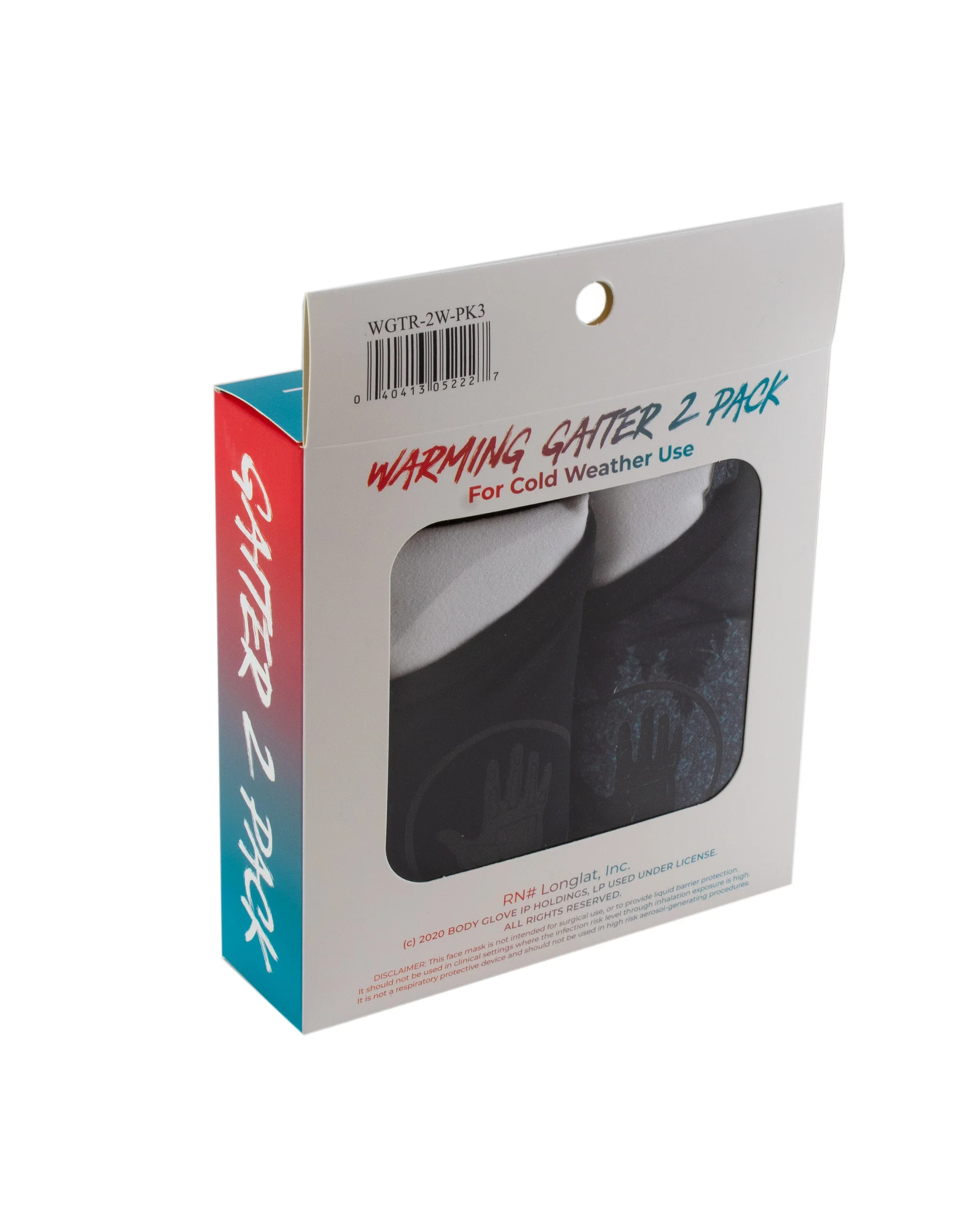 2-Pack Women's Warming Gaiter Face Masks - Black/BlackGrey - Image 4
