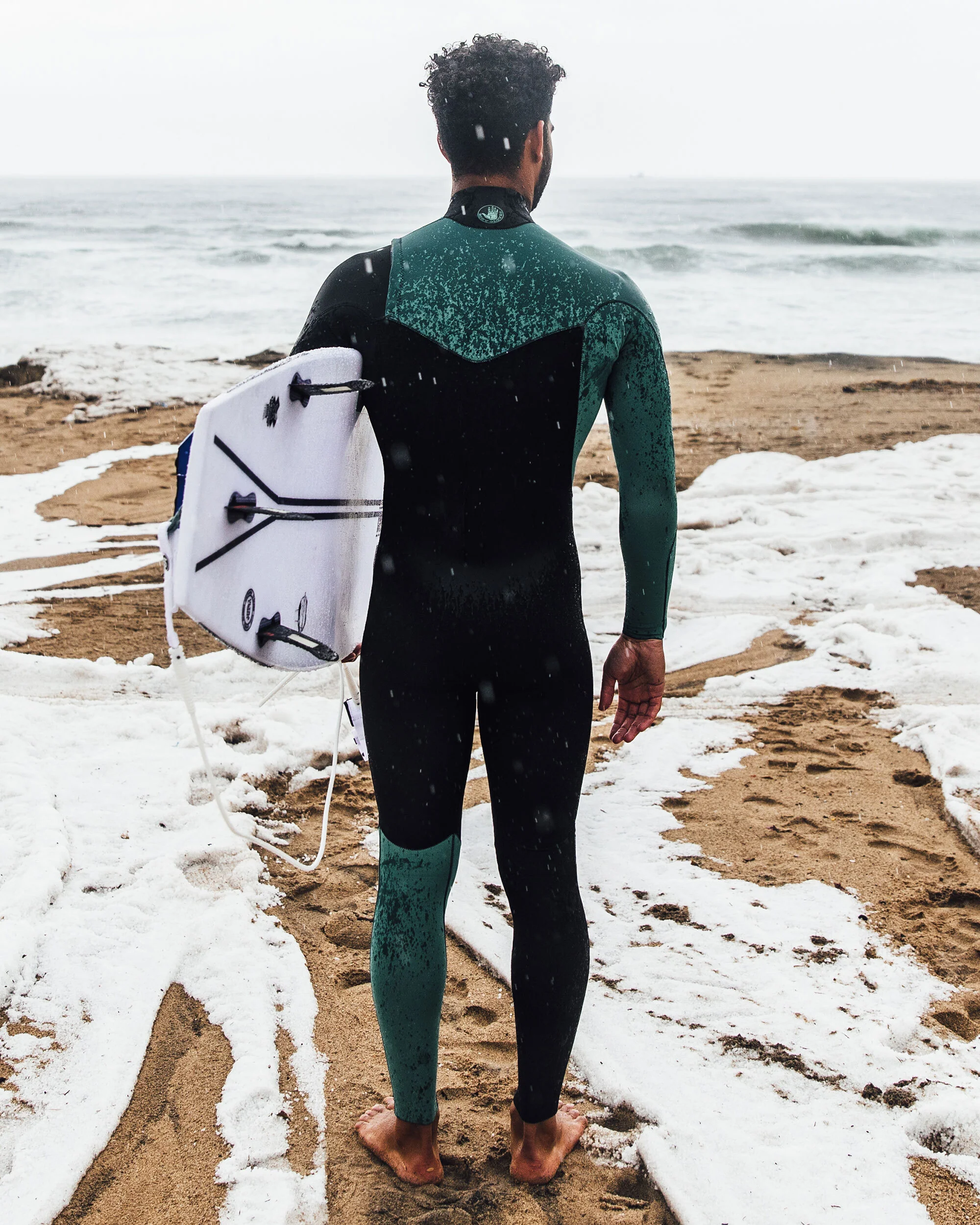 Variant 3/2mm Men's Chest-Zip Fullsuit - Black/Green - Image 3