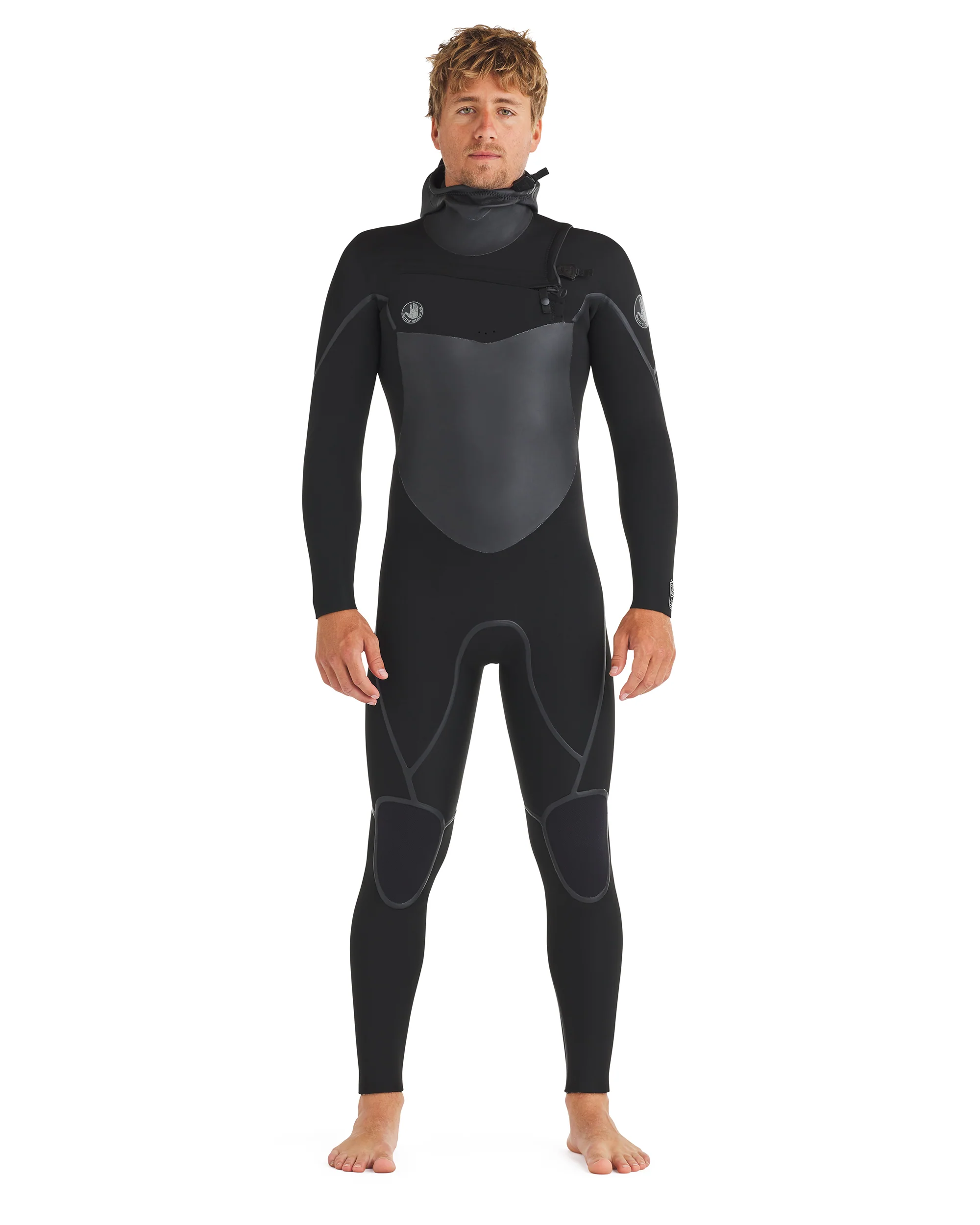 Phoenix 5.5/4.5mm Men's Chest-Zip Hooded Fullsuit - Black - Image 3