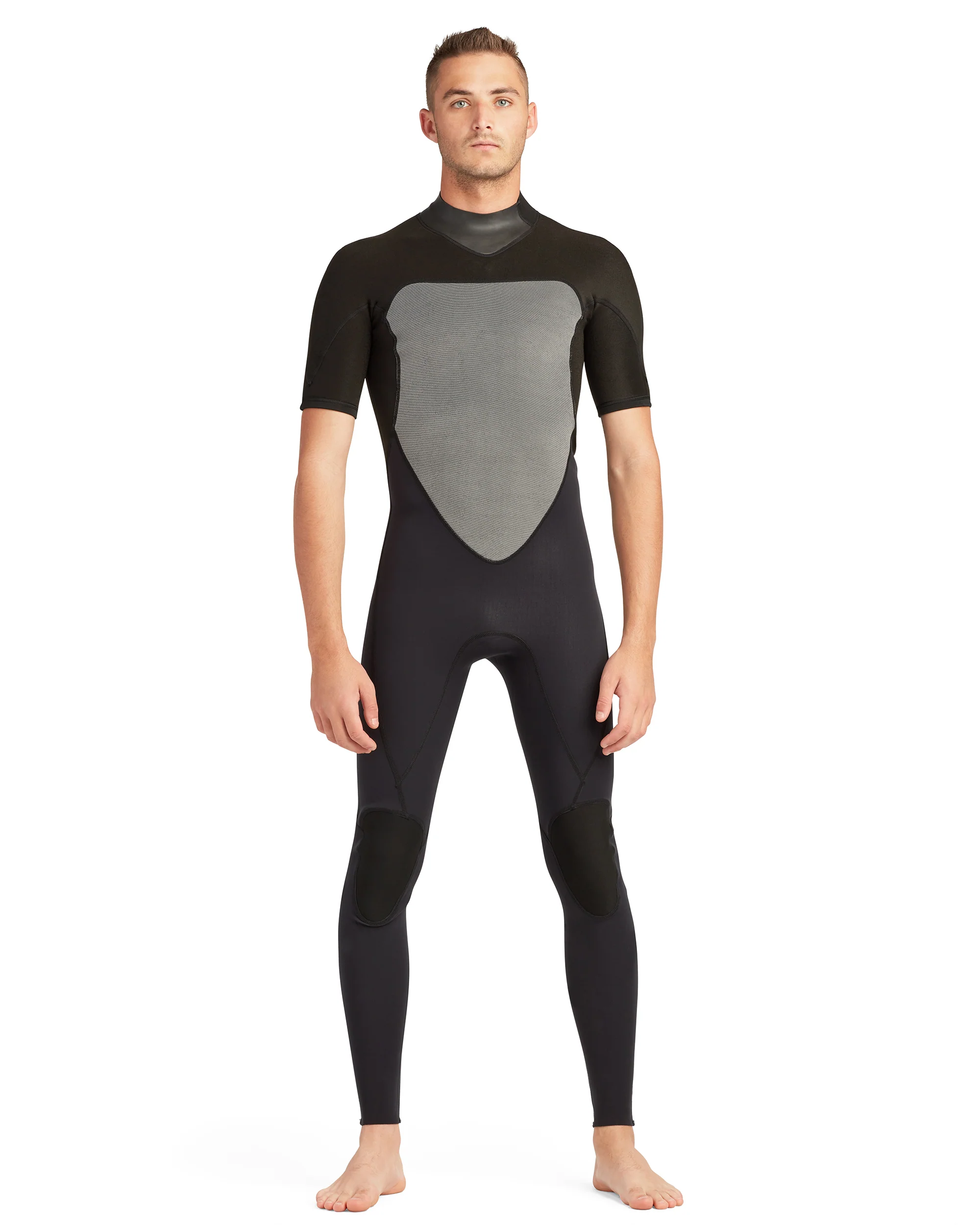 Phoenix 2/2mm Back Zip Short Sleeve Full Wetsuit - Black - Image 4