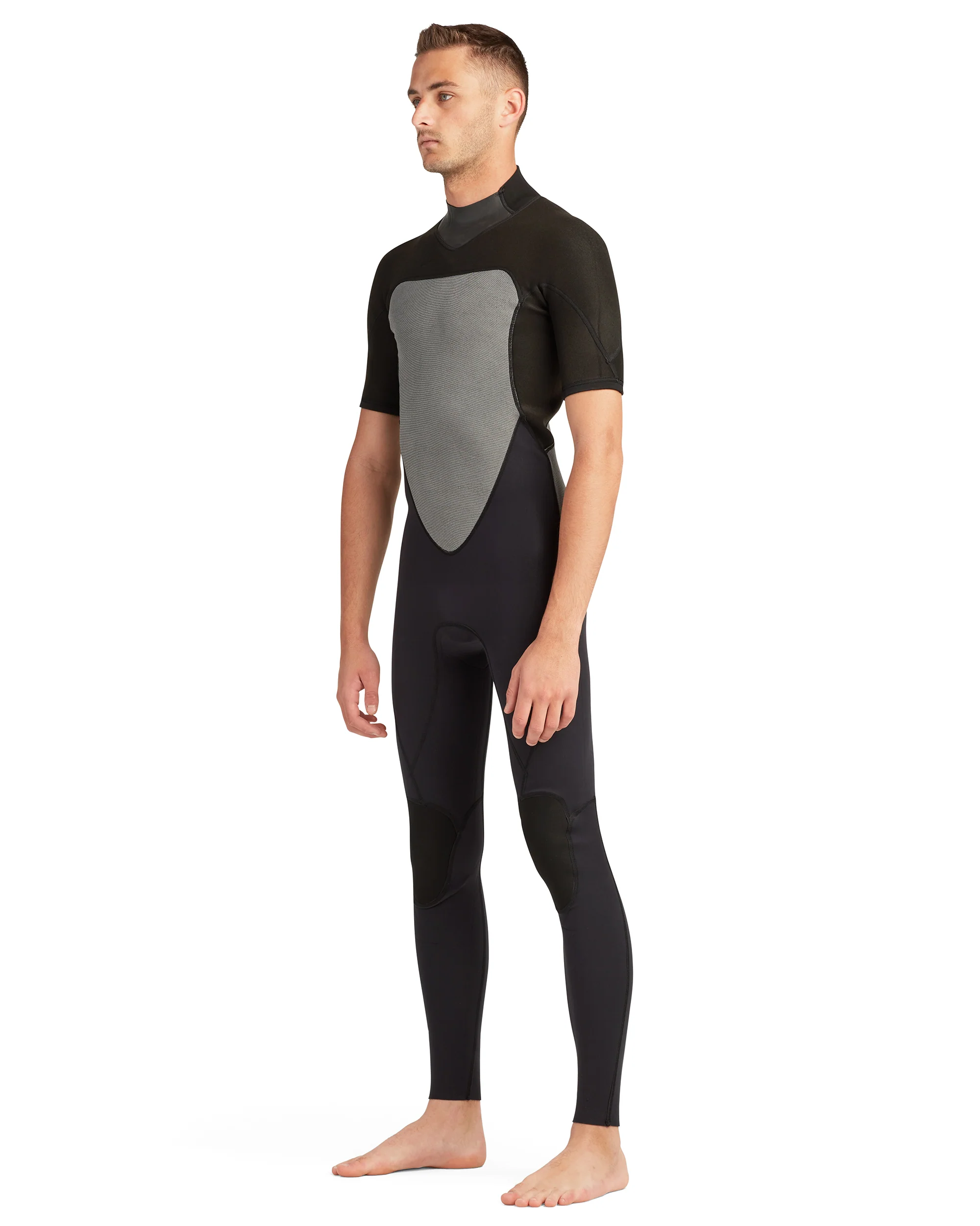 Phoenix 2/2mm Back Zip Short Sleeve Full Wetsuit - Black - Image 5