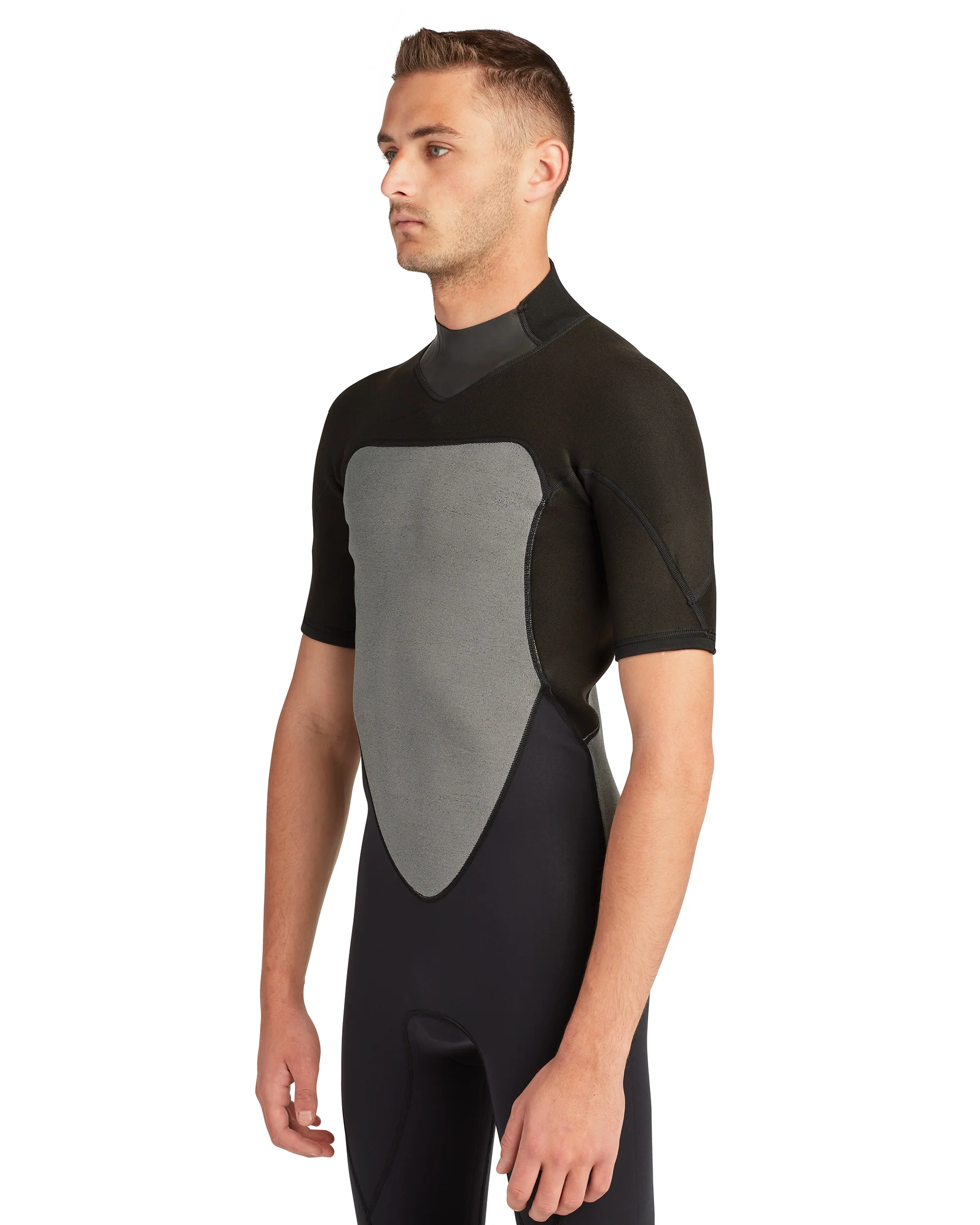 Phoenix 2/2mm Back Zip Short Sleeve Full Wetsuit - Black - Image 6