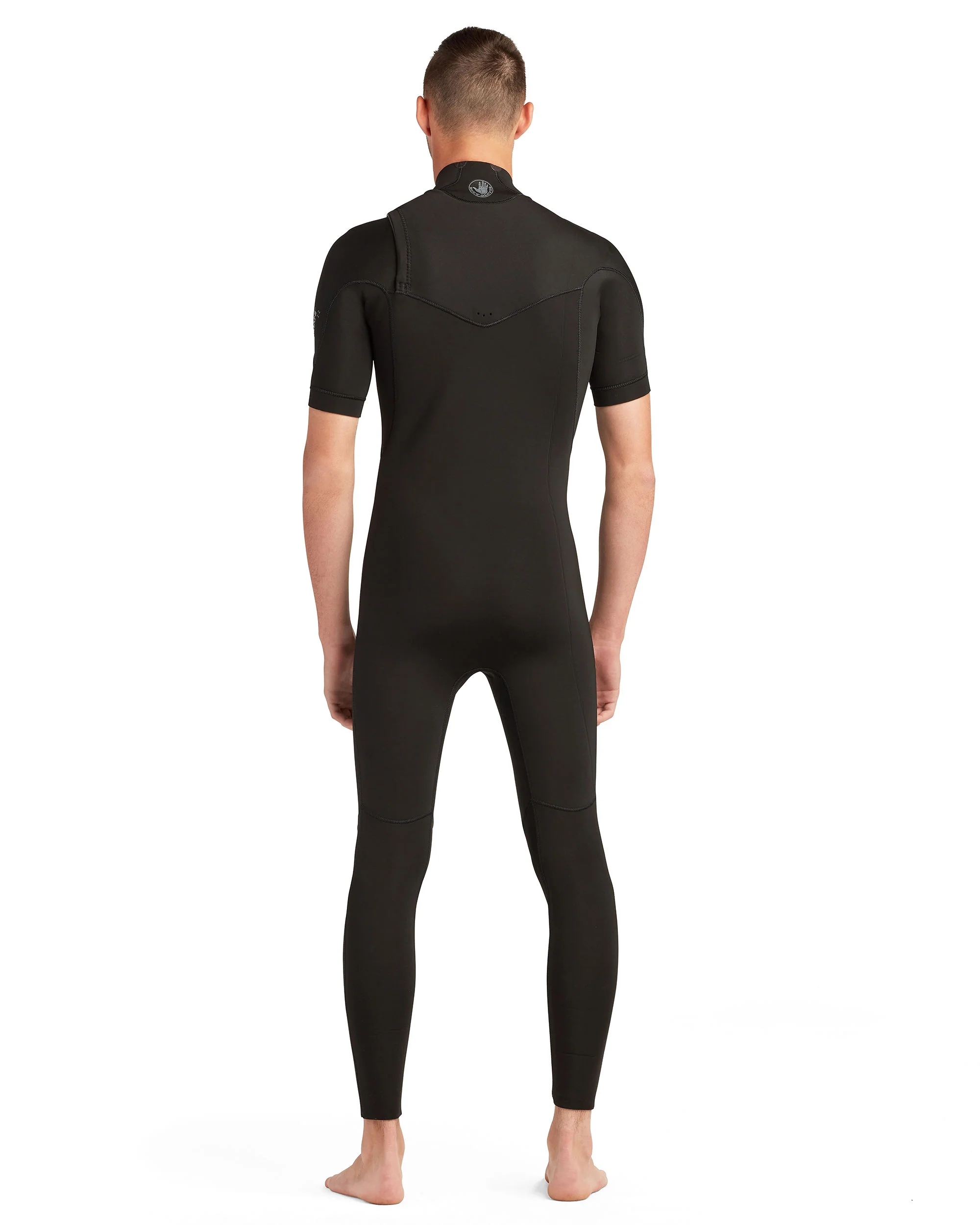 Men's Variant 2/2mm Short Arm Chest-Zip Fullsuit - Black - Image 3