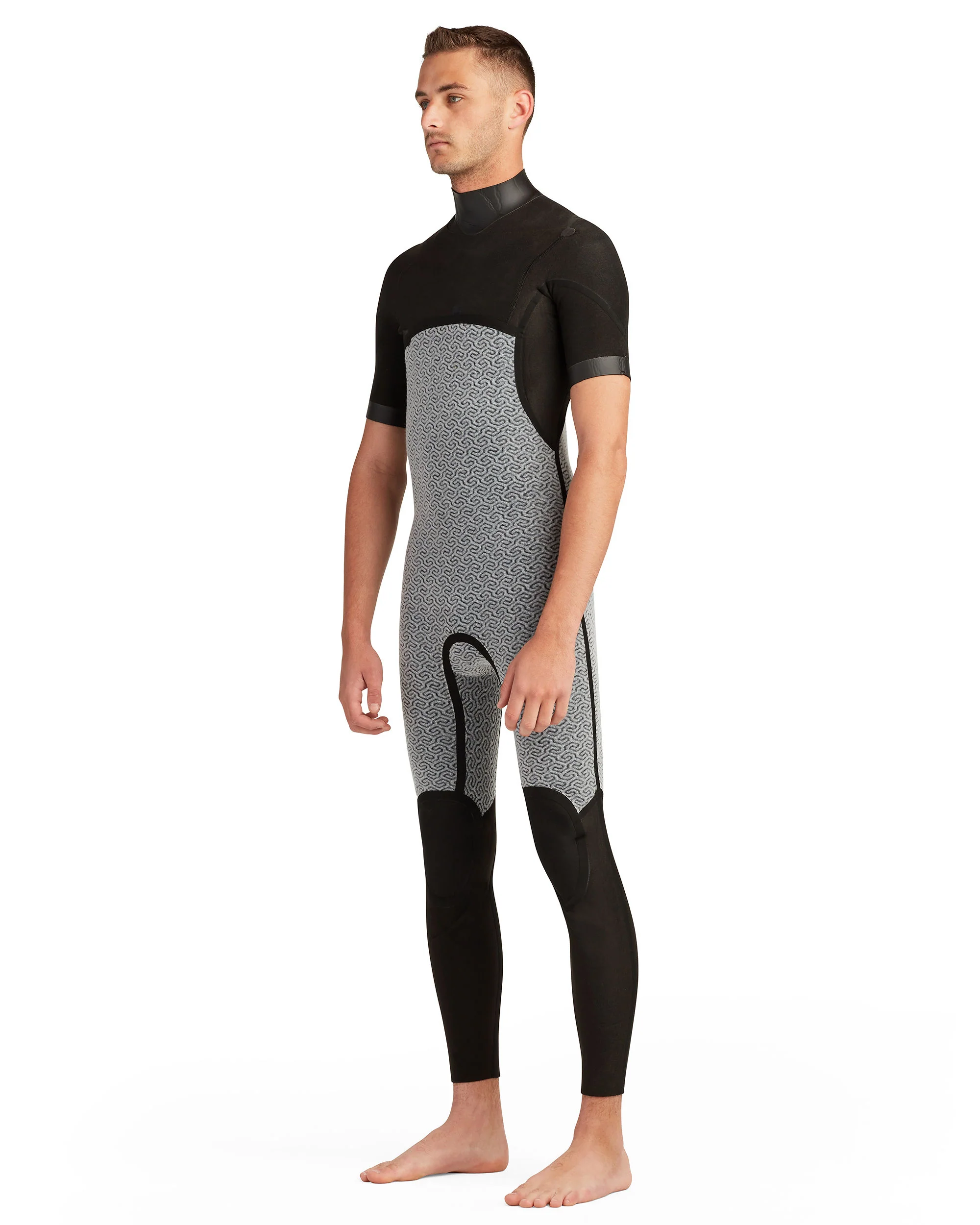 Men's Variant 2/2mm Short Arm Chest-Zip Fullsuit - Black - Image 5