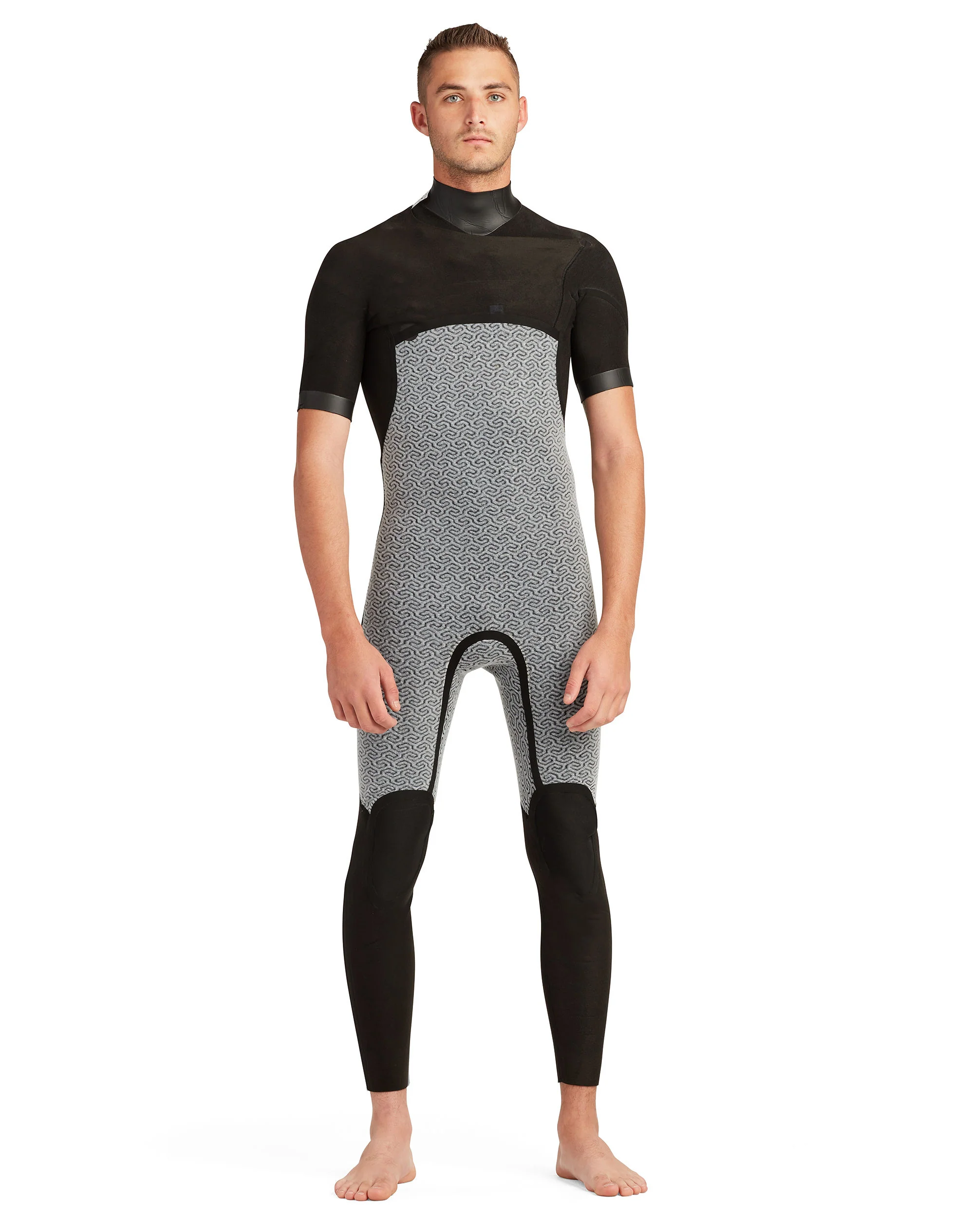 Men's Variant 2/2mm Short Arm Chest-Zip Fullsuit - Black - Image 6