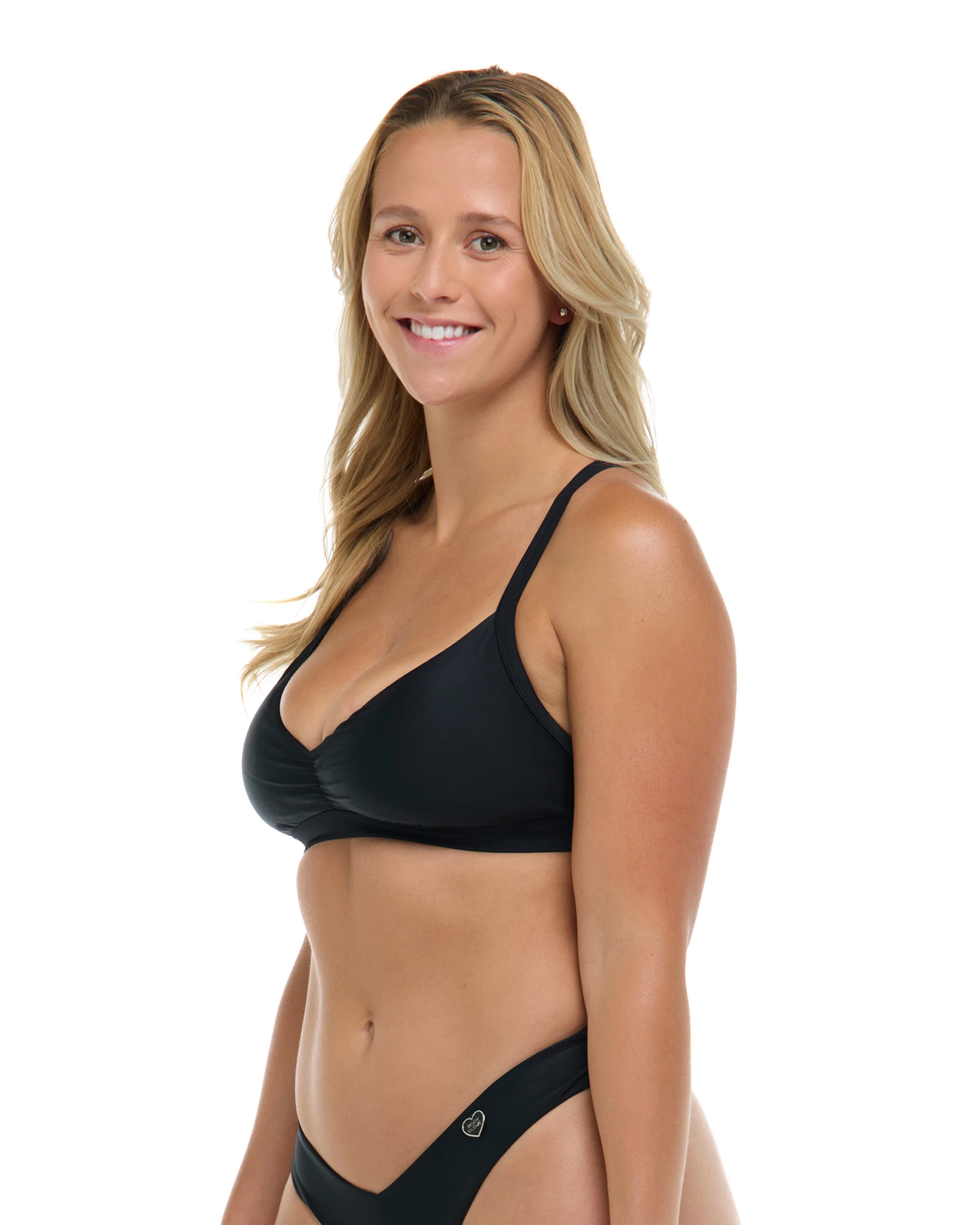 Smoothies Drew D-F Cup Swim Top - Black - Image 3