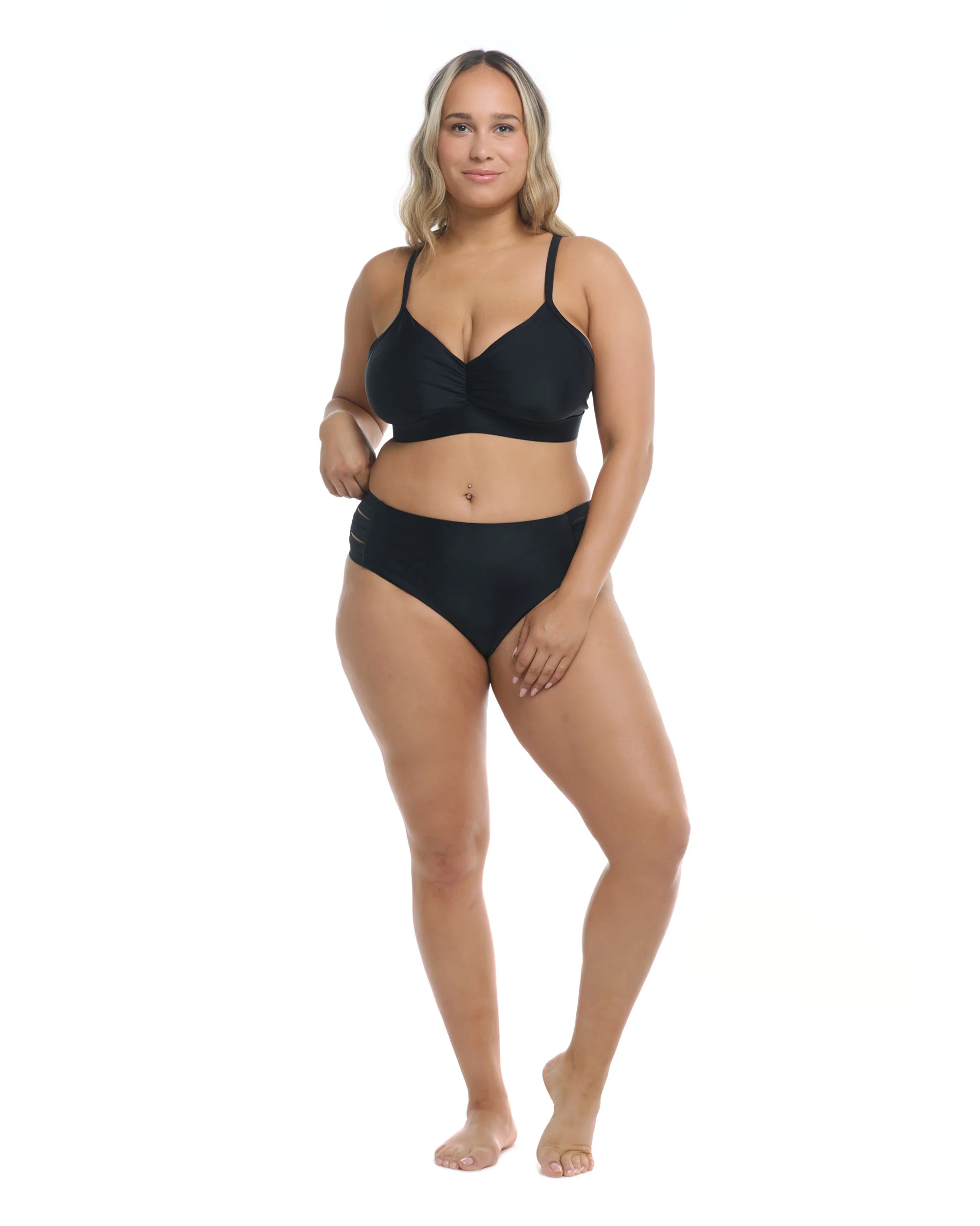 Smoothies Drew Plus Size Bikini Top -  Black - Image 3