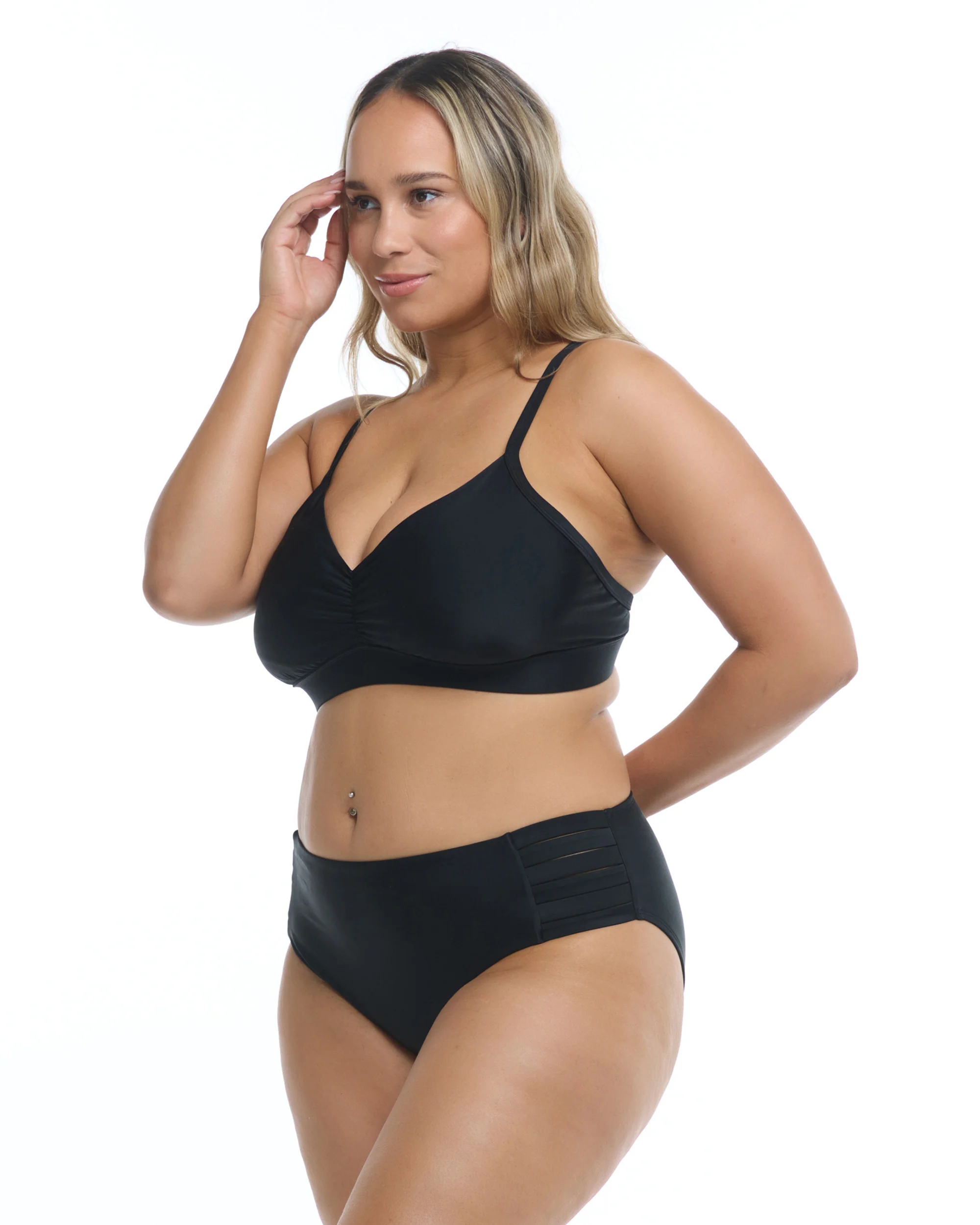 Smoothies Drew Plus Size Bikini Top -  Black - Image 4