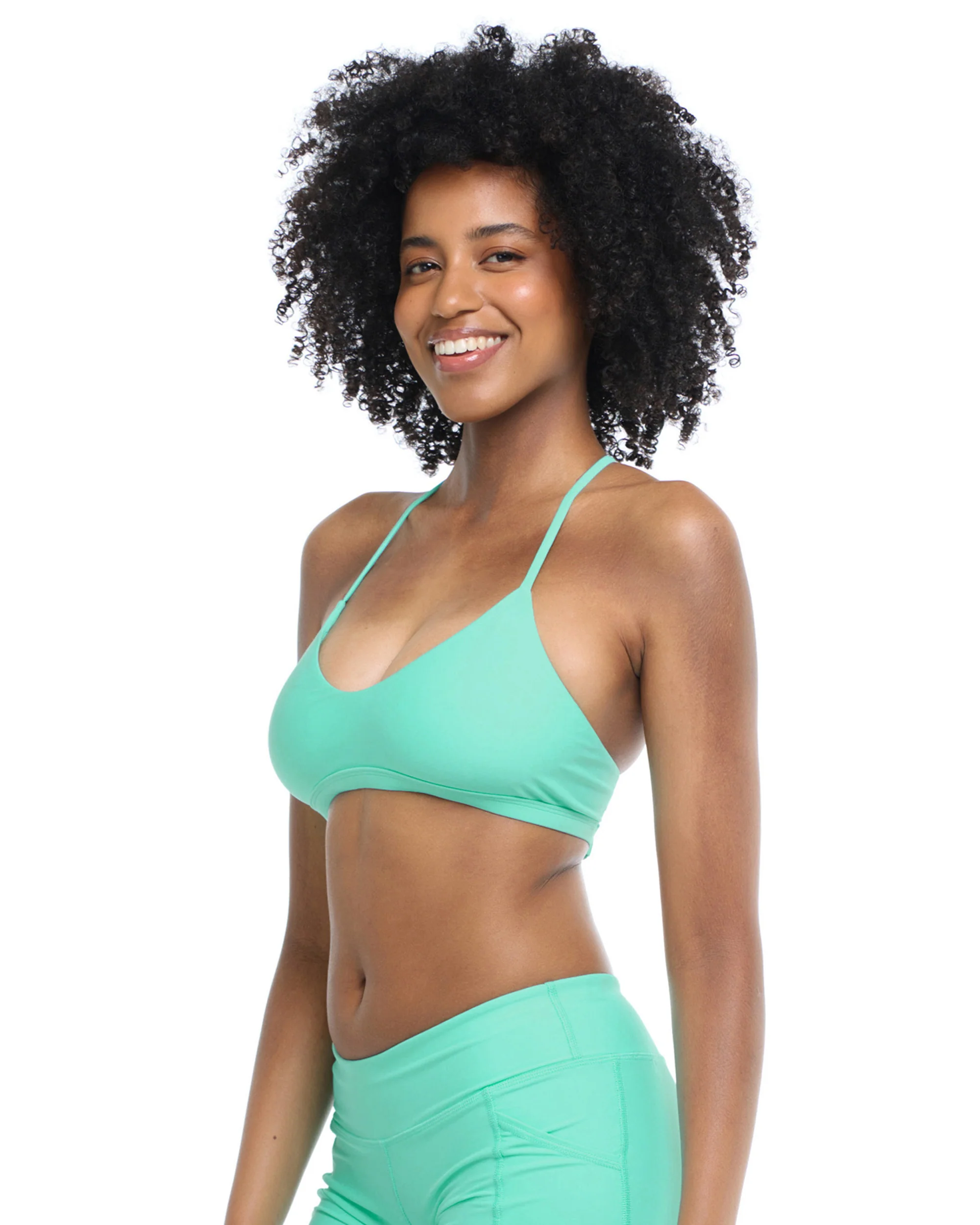 Smoothies Ruth Fixed Triangle Swim Top - Sea Mist - Image 3