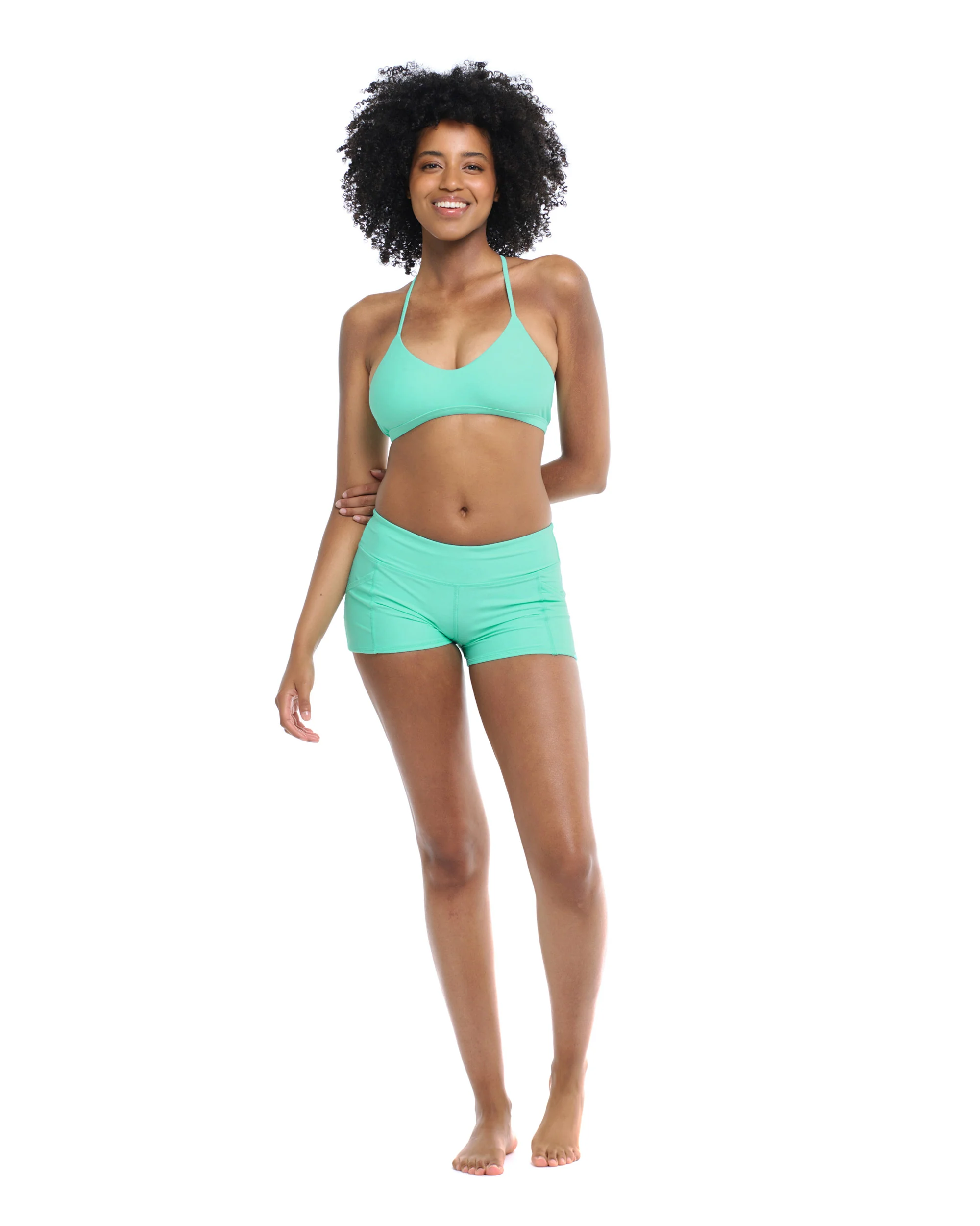 Smoothies Ruth Fixed Triangle Swim Top - Sea Mist - Image 4