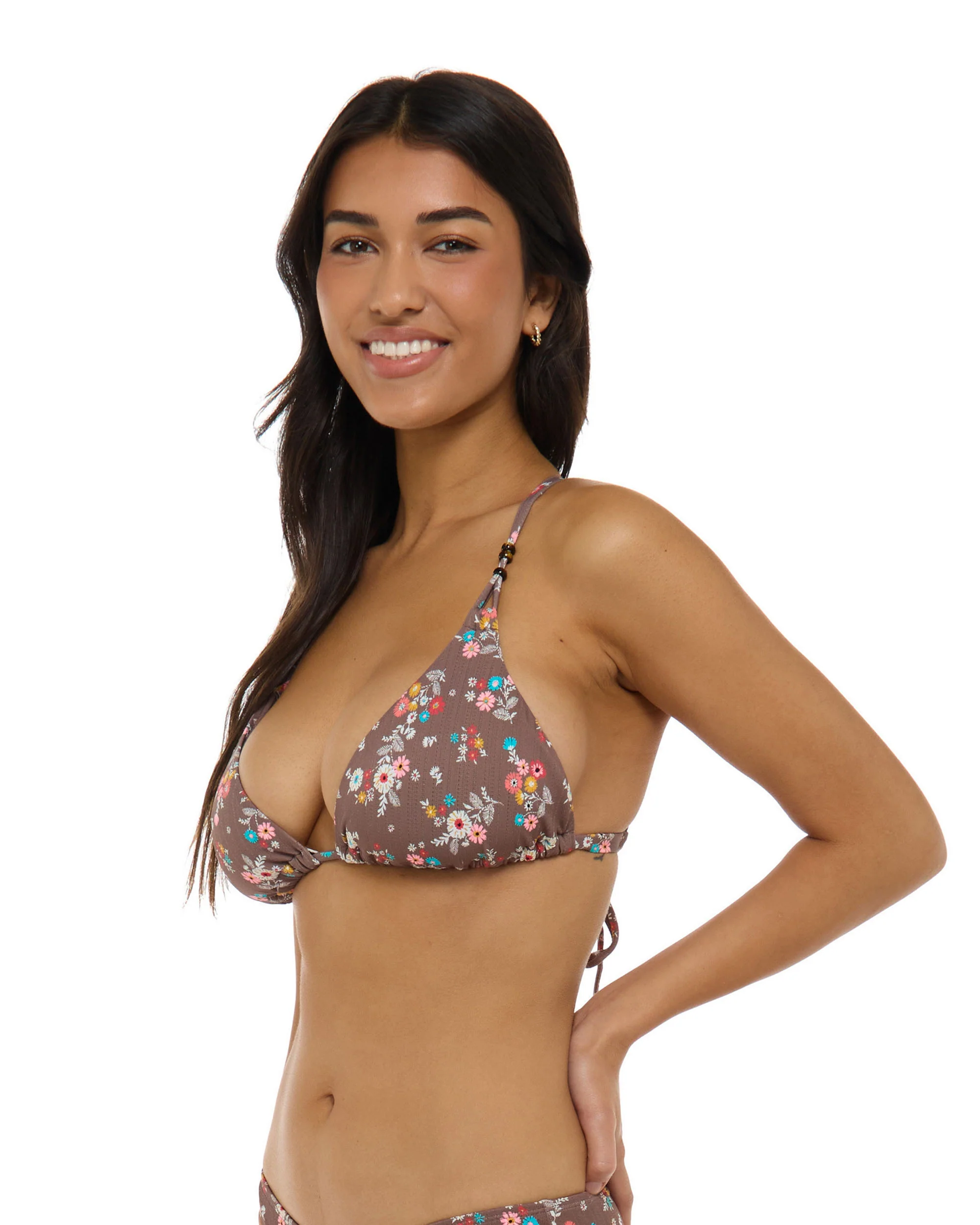Belle Ashlyn Triangle Slider Bikini Top D - Latte - Image 3