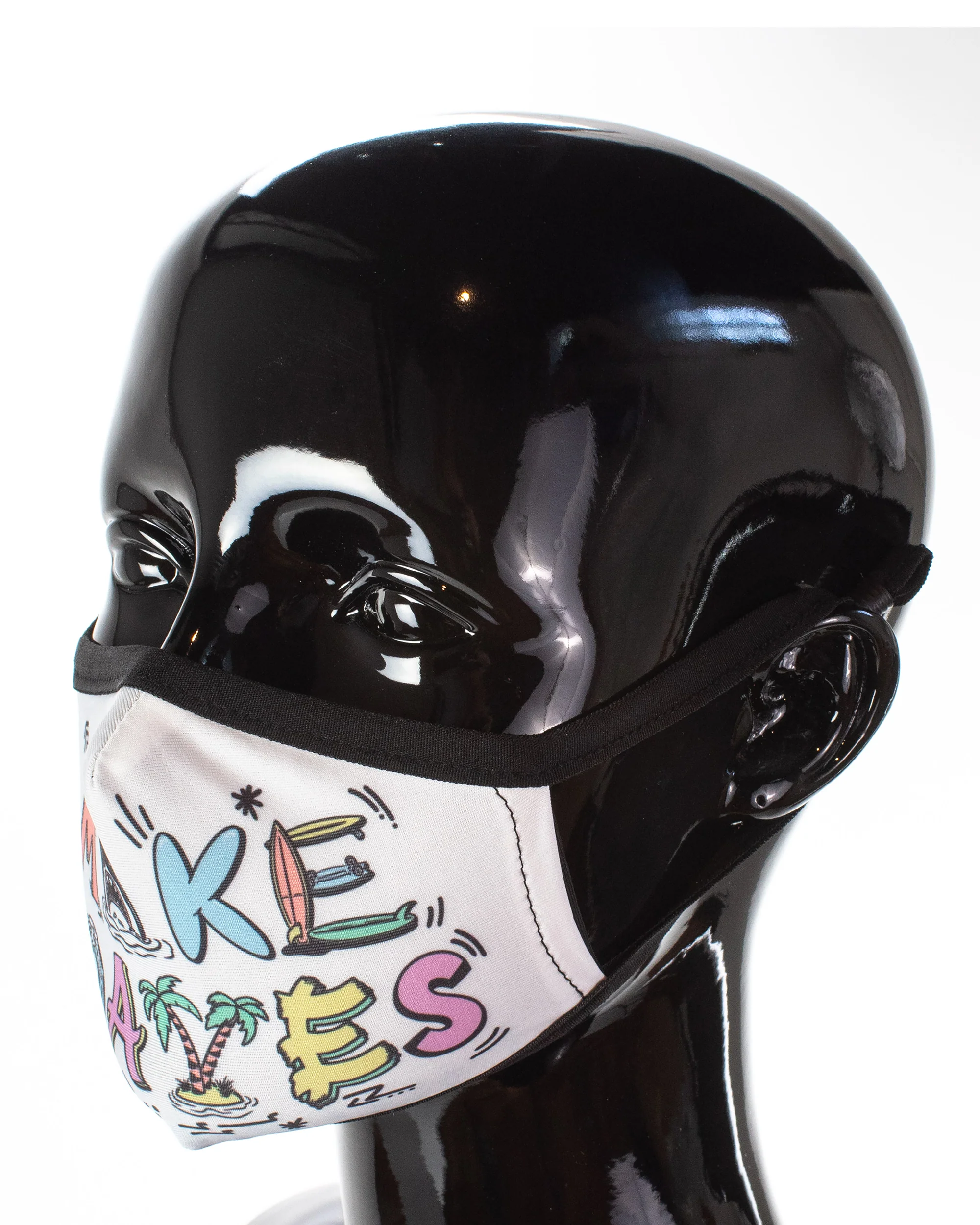 Kids' 3-Piece Face Mask Set - Logo, Make Waves, Surf Print - Image 4