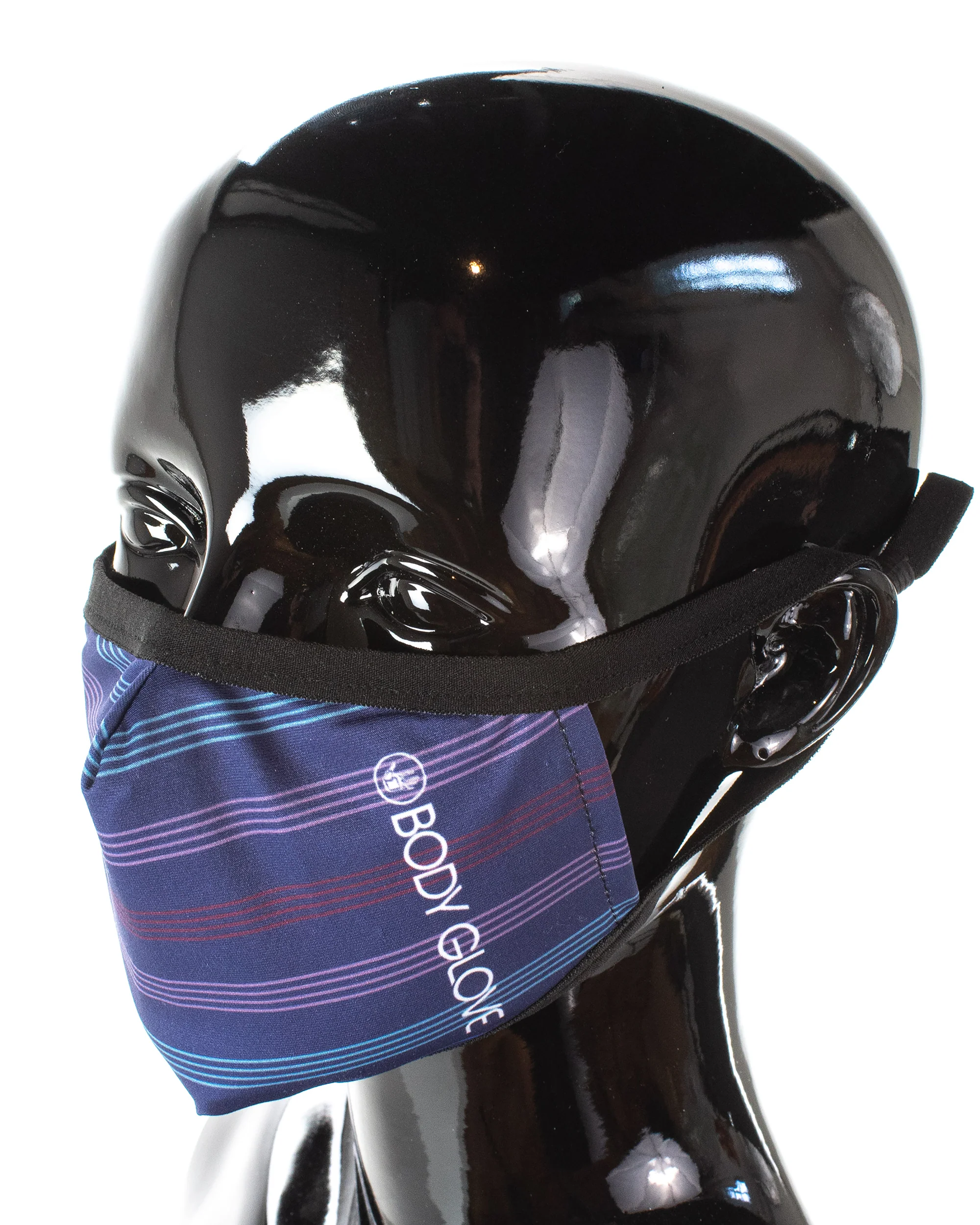 Women's 3-Piece Face Mask Set - Solid, Stripe, Logo Print - Image 4