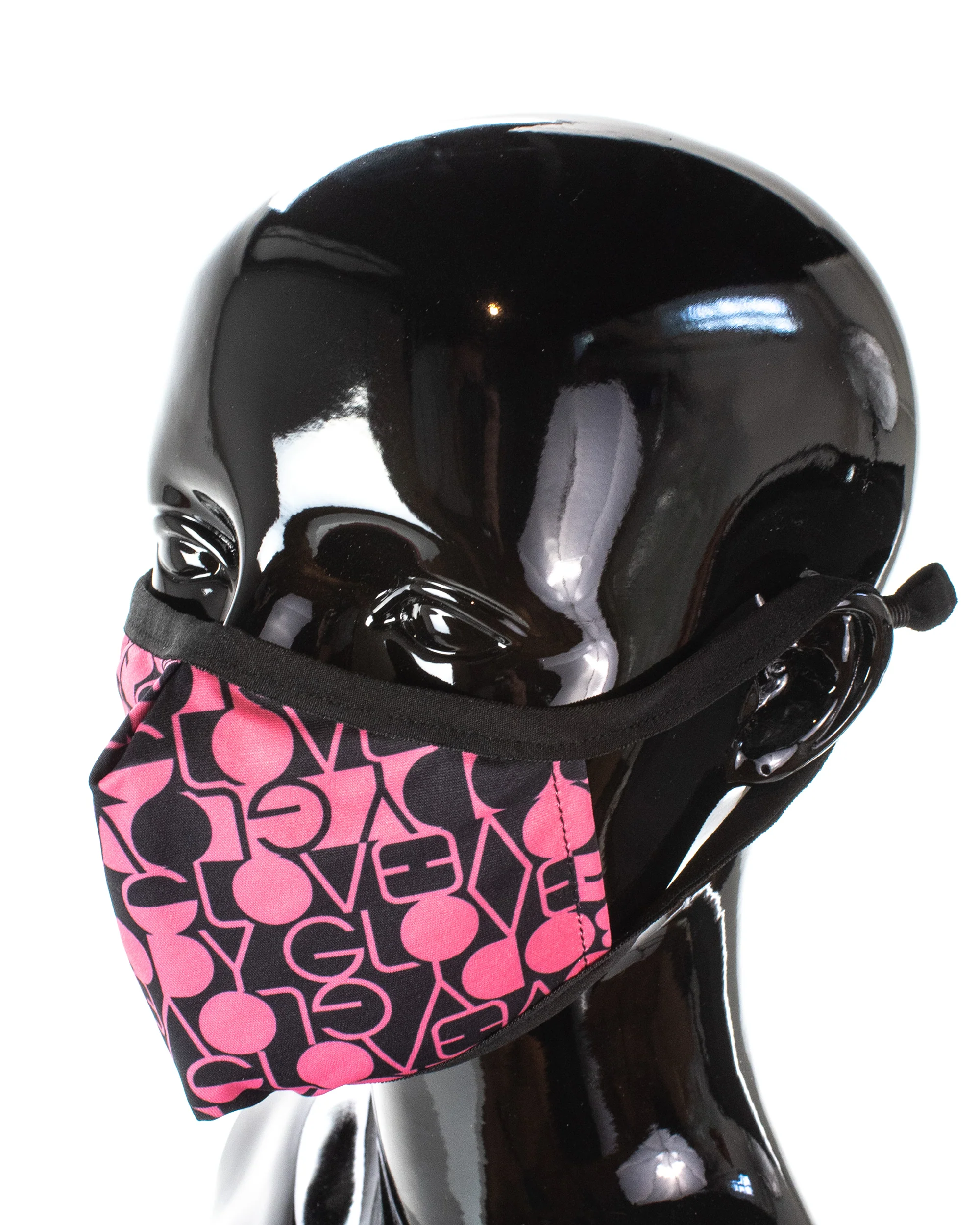 Women's 3-Piece Face Mask Set - Solid, Stripe, Logo Print - Image 5