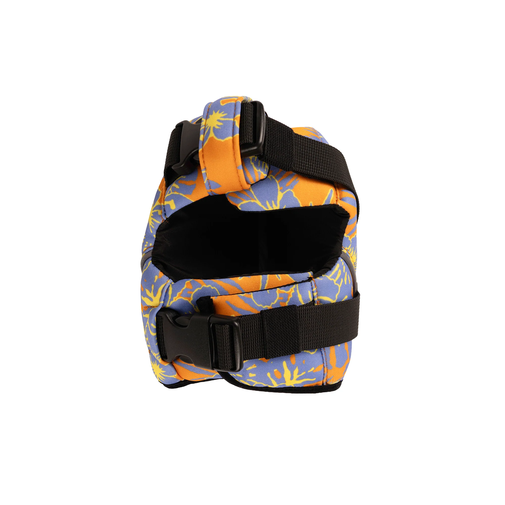 Floral Neoprene Pet Life Jacket - Floral Orange - Image 3