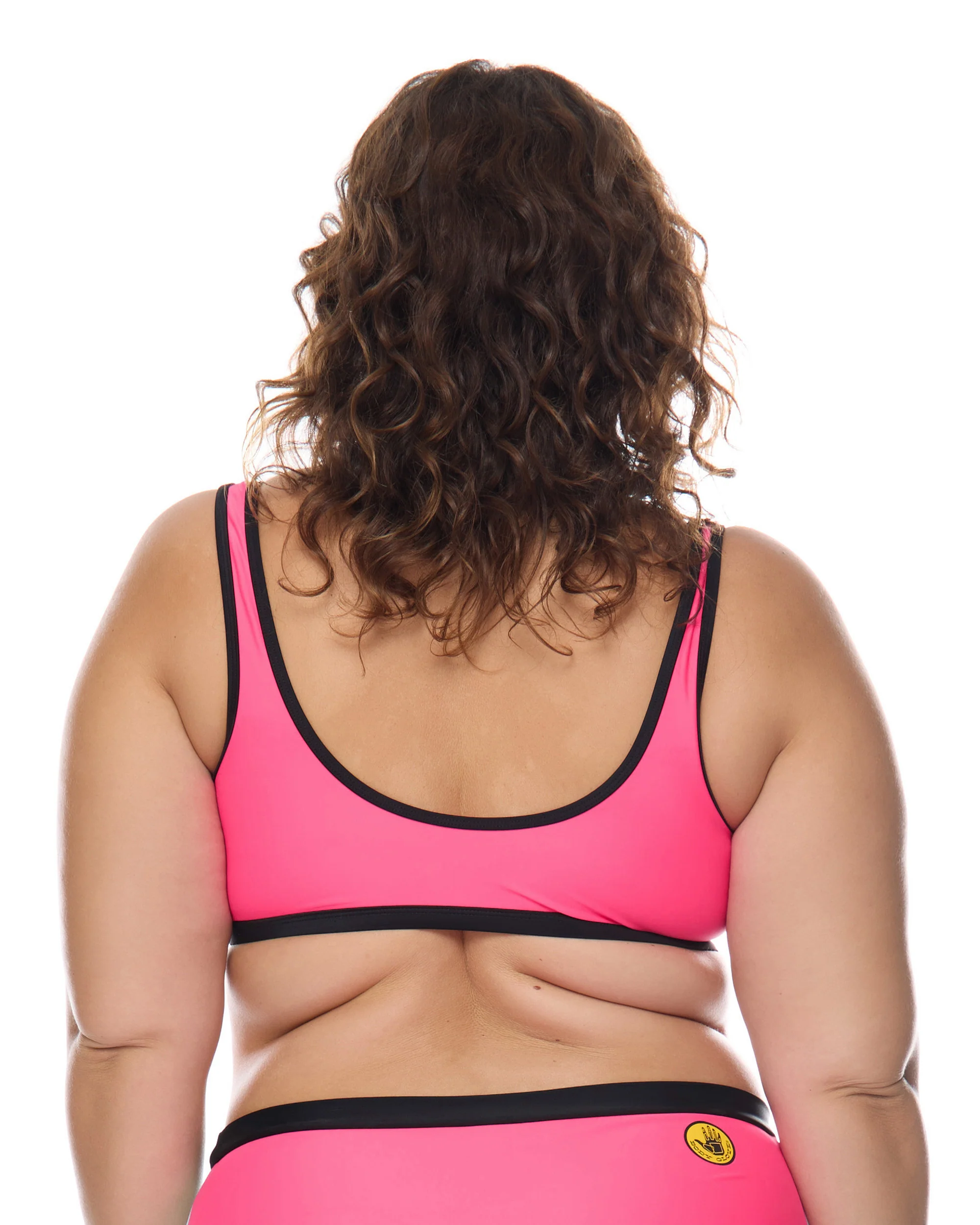 Groove You Spin Me Plus Size Crop Top - Groove / Bubble Gum - Image 2