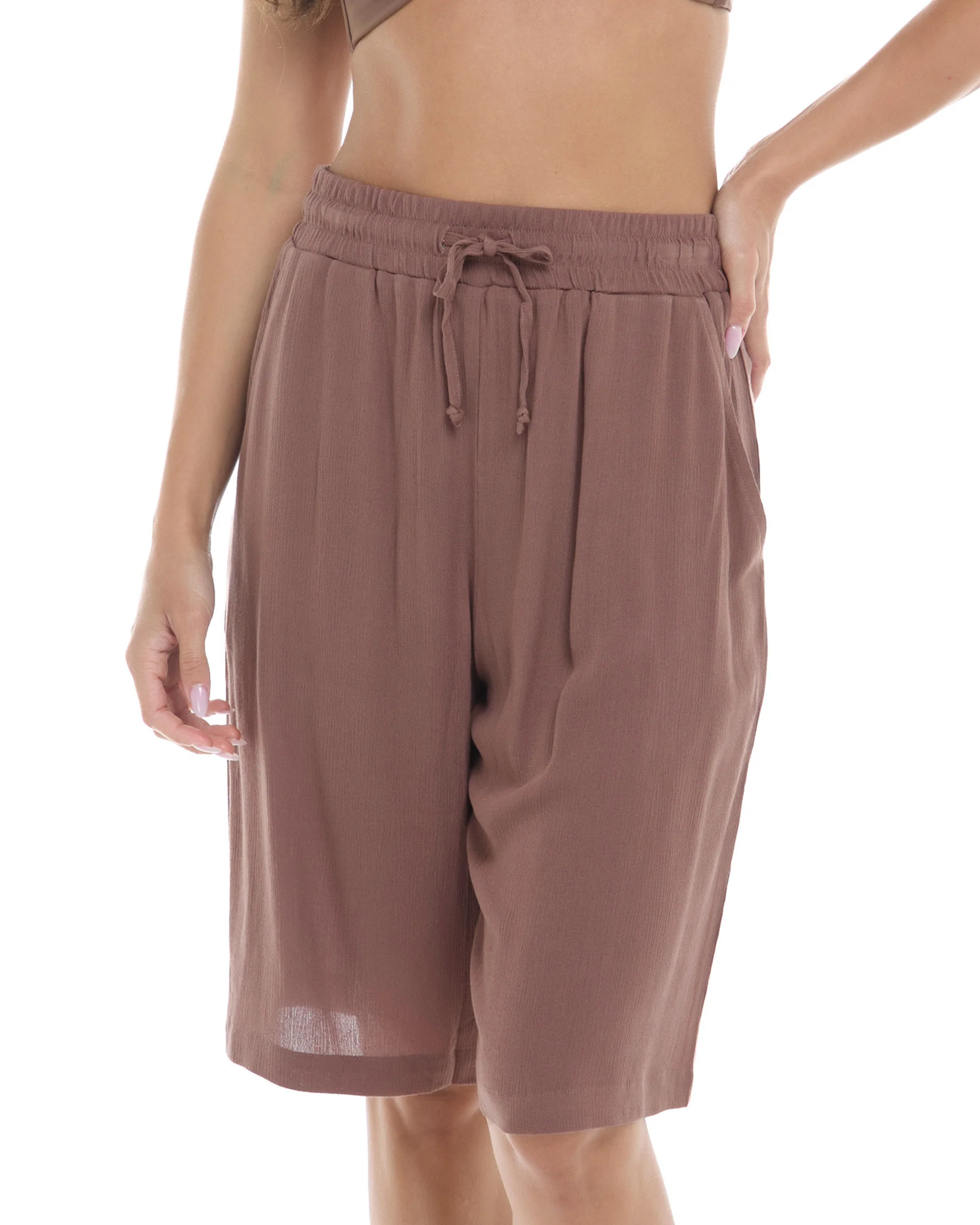 Jora Long Shorts - Latte - Image 6