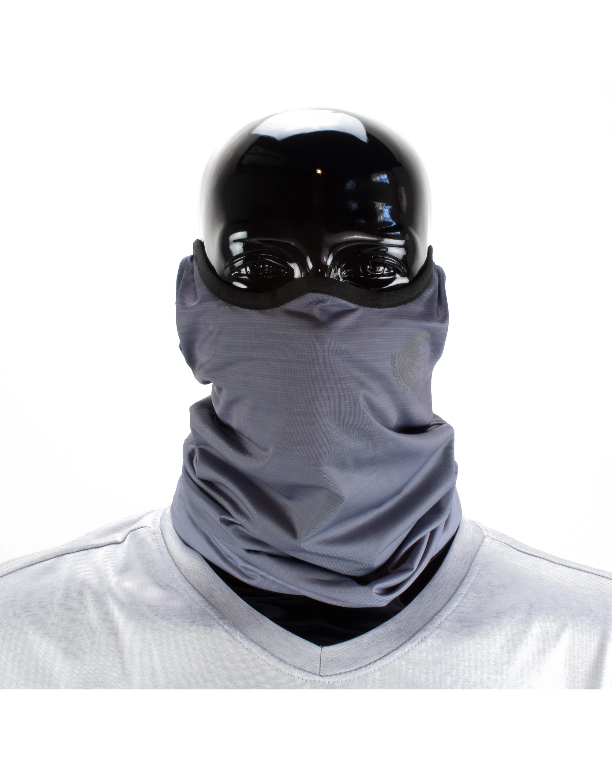 Men's Cooling Gaiter Face Mask - Grey Stripe - Image 3