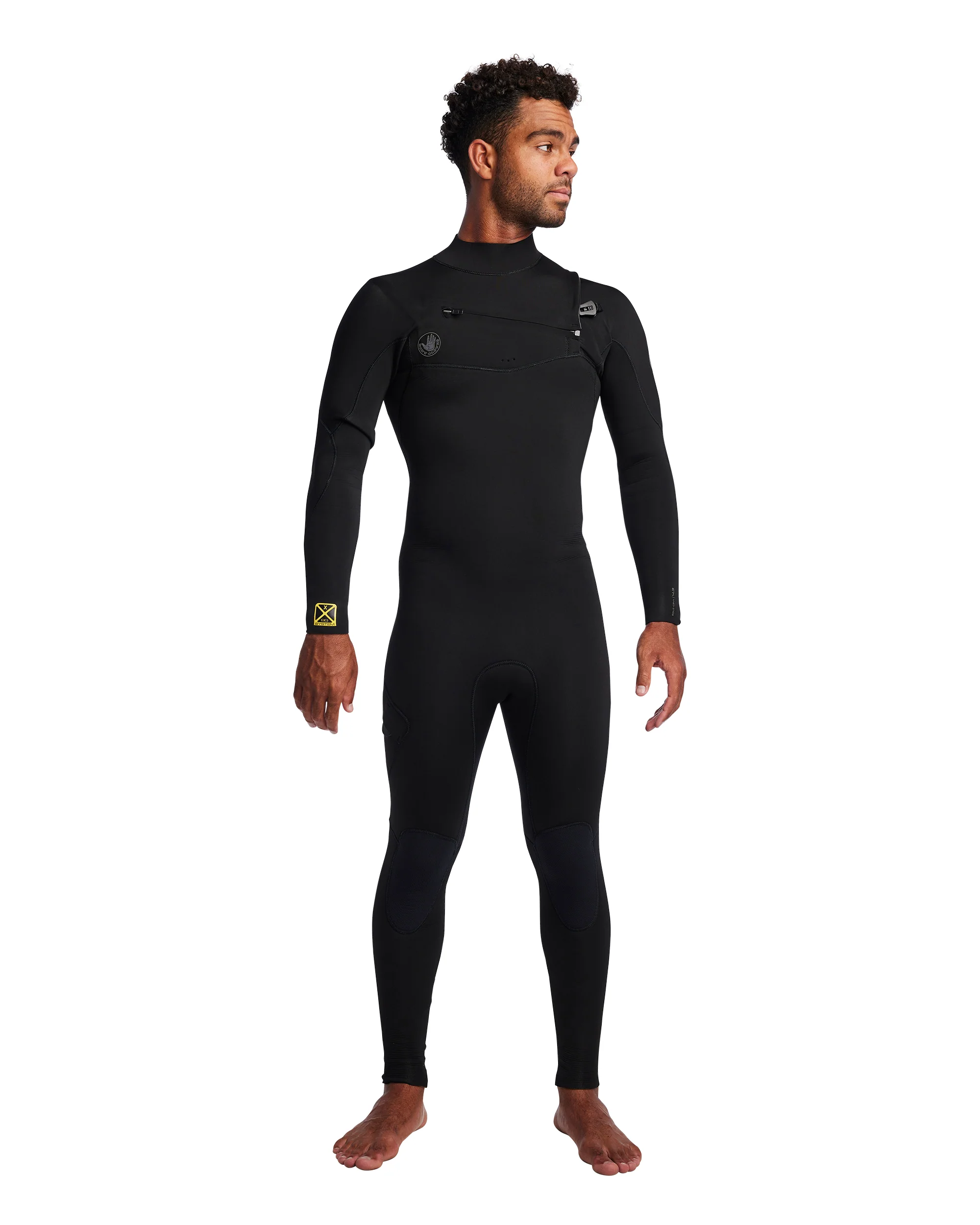 Men's Gold Cell 2/2mm Slant Zip Fullsuit - Black - Image 3