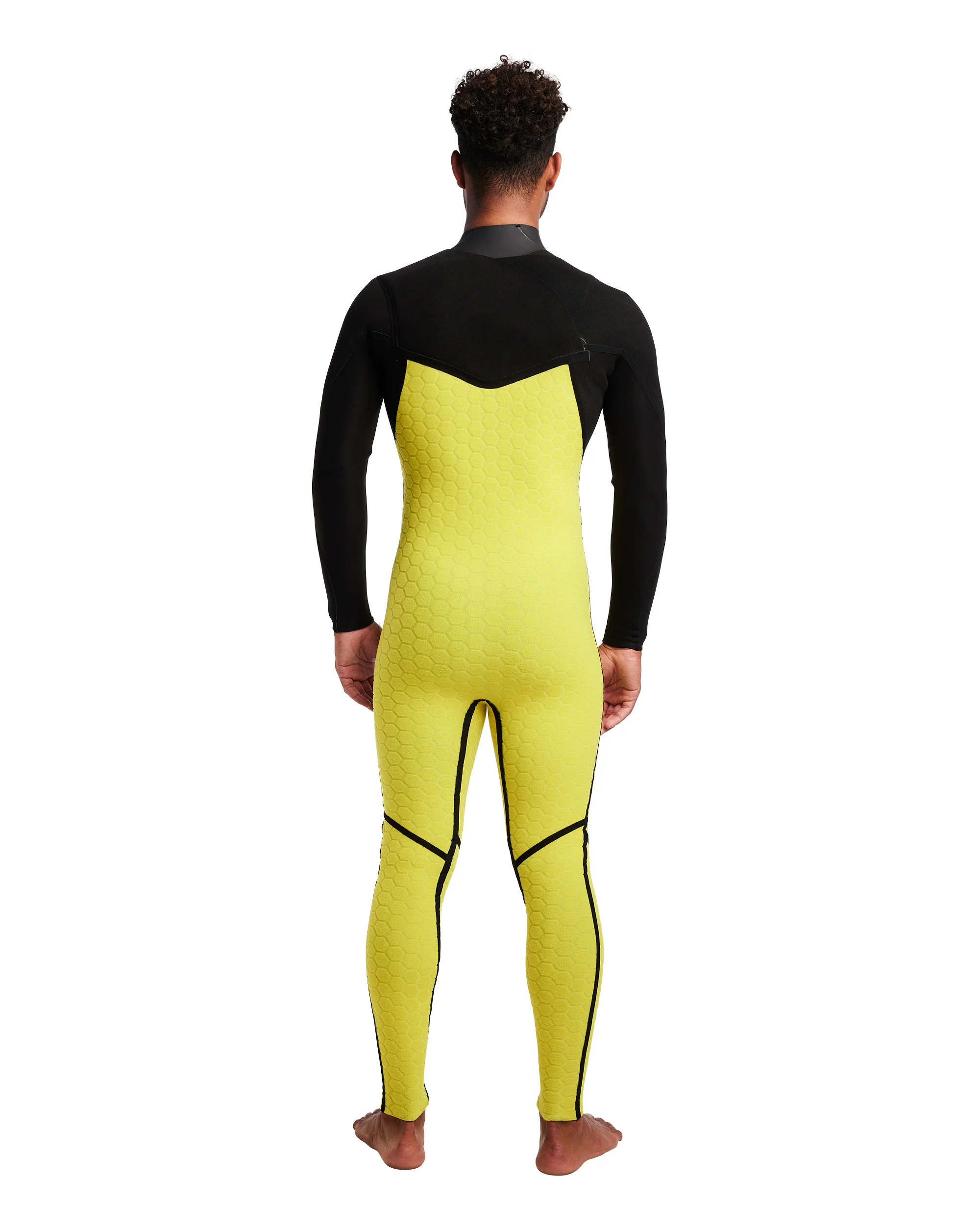 Men's Gold Cell 2/2mm Slant Zip Fullsuit - Black - Image 8