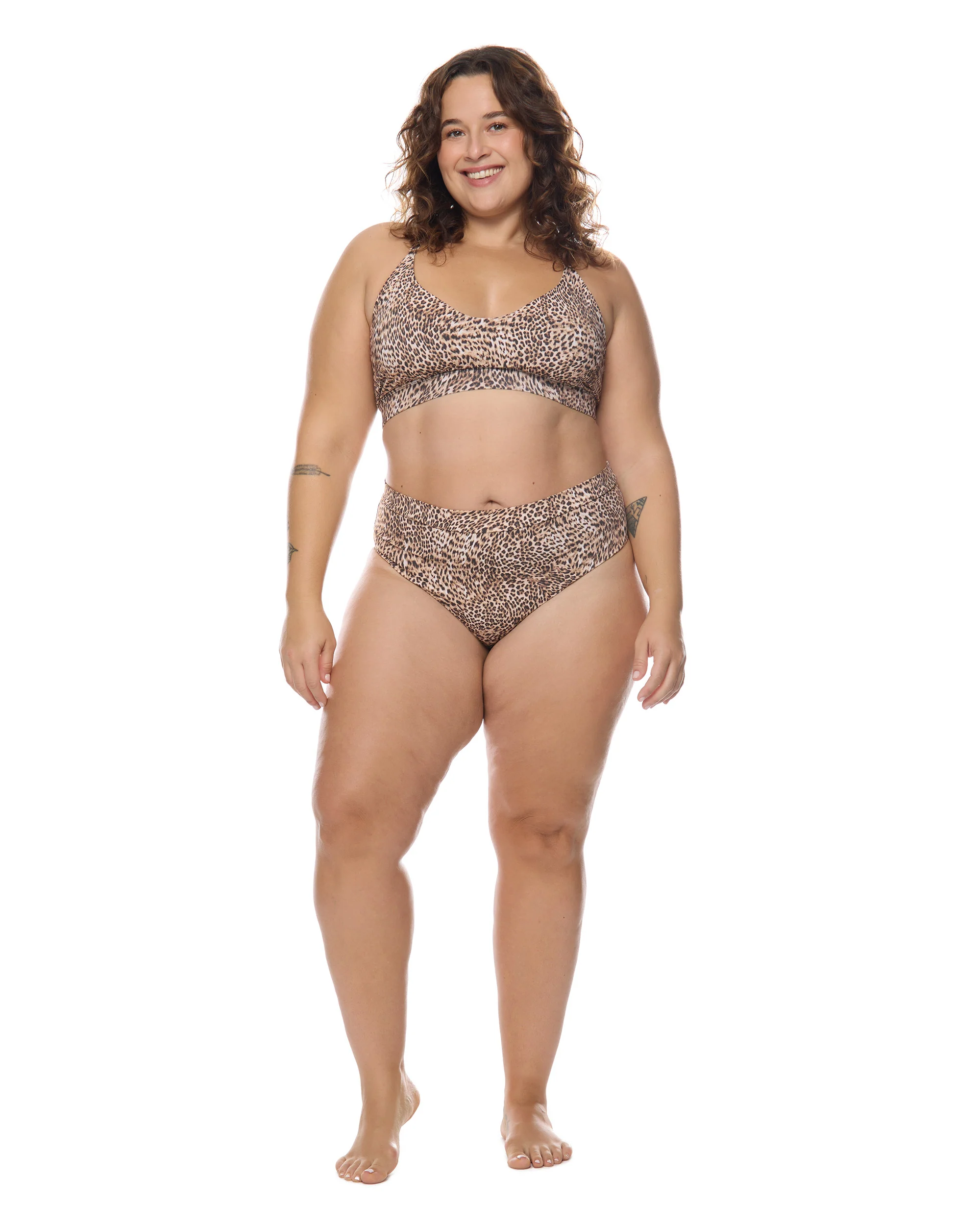 Primal Ruth Plus Size Fixed Triangle Swim Top - Black - Image 4