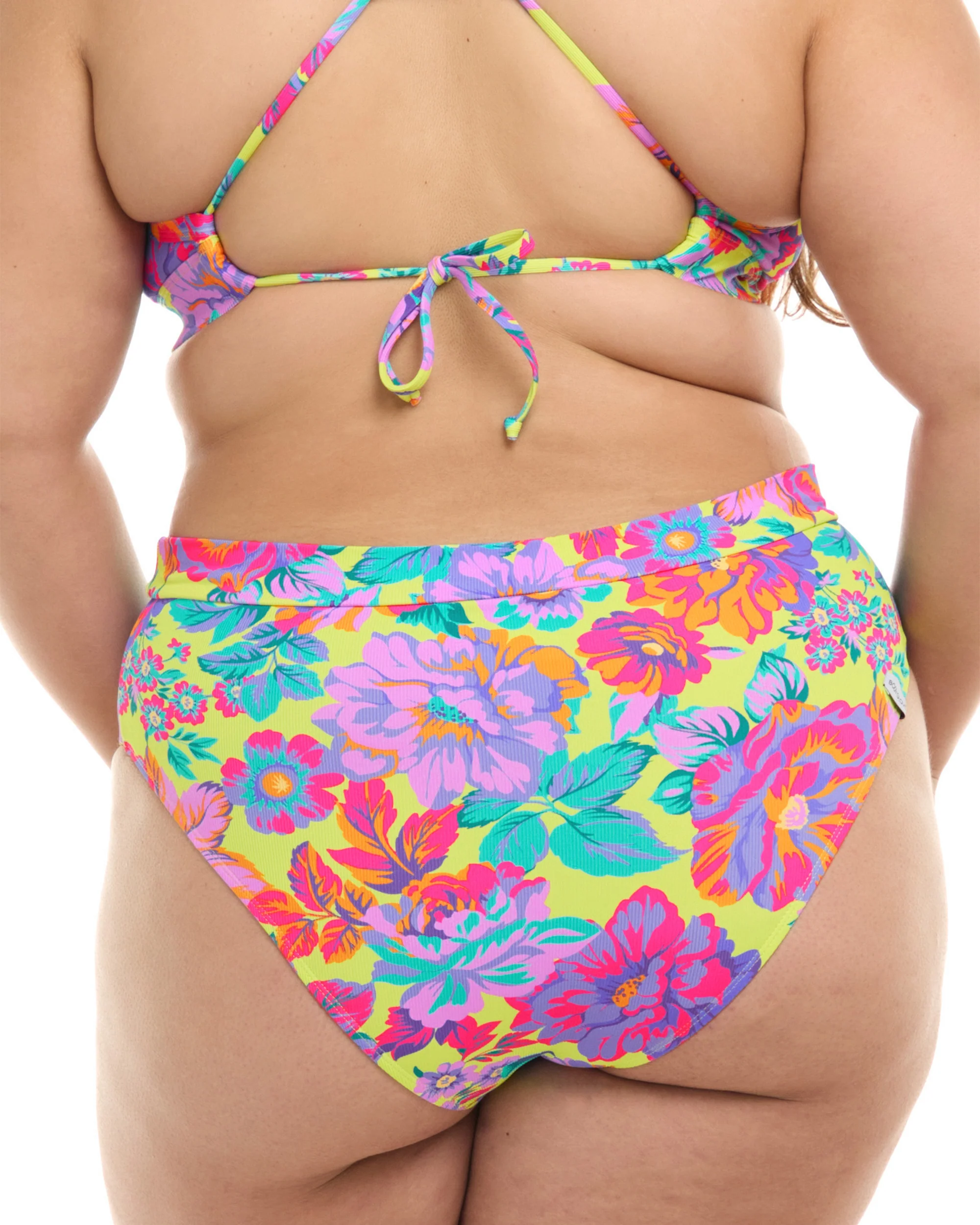 Romy Marlee Plus Size High-Waist Bikini Bottom - Key Lime - Image 2