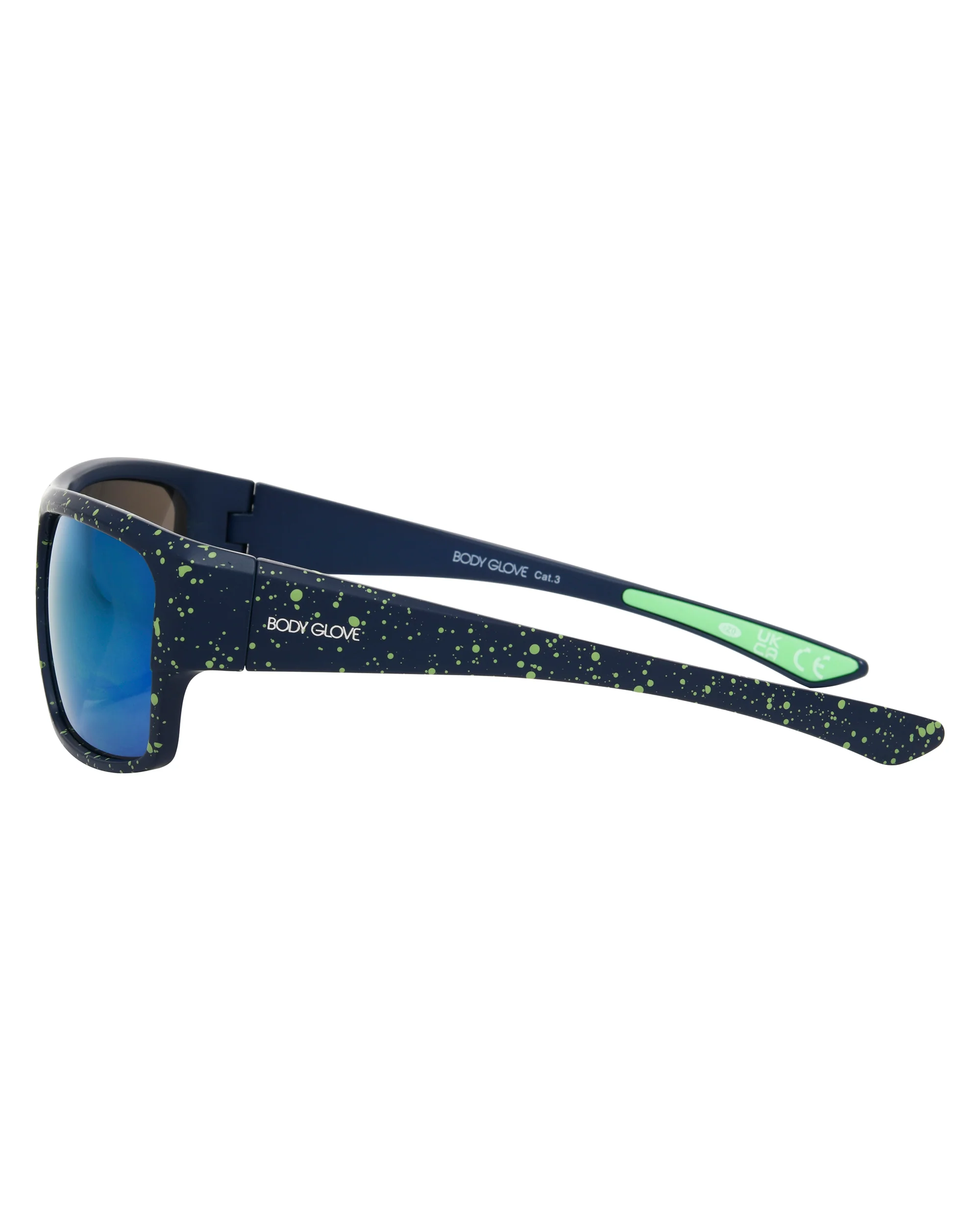 Sea Breeze Rectangle Sunglasses - Navy / Green - Image 3