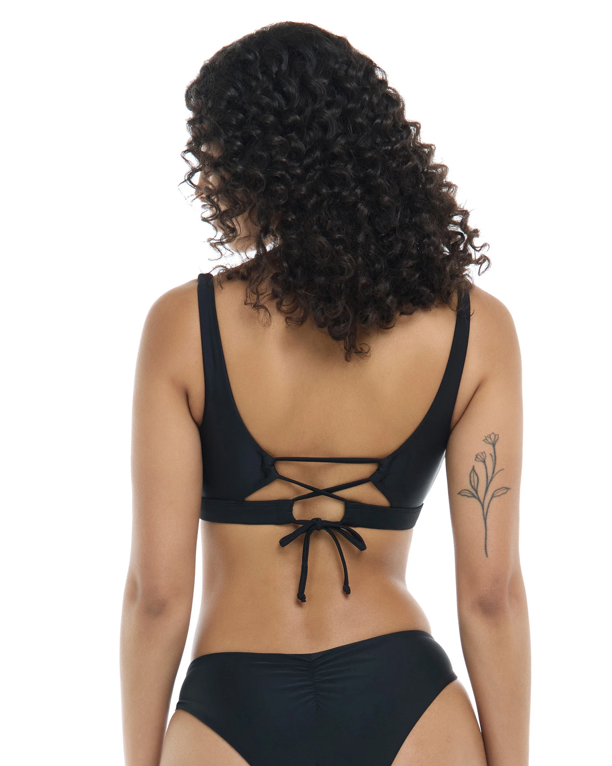 Smoothies Edi Square Neck D-F Cup Bikini Top - Black - Image 2