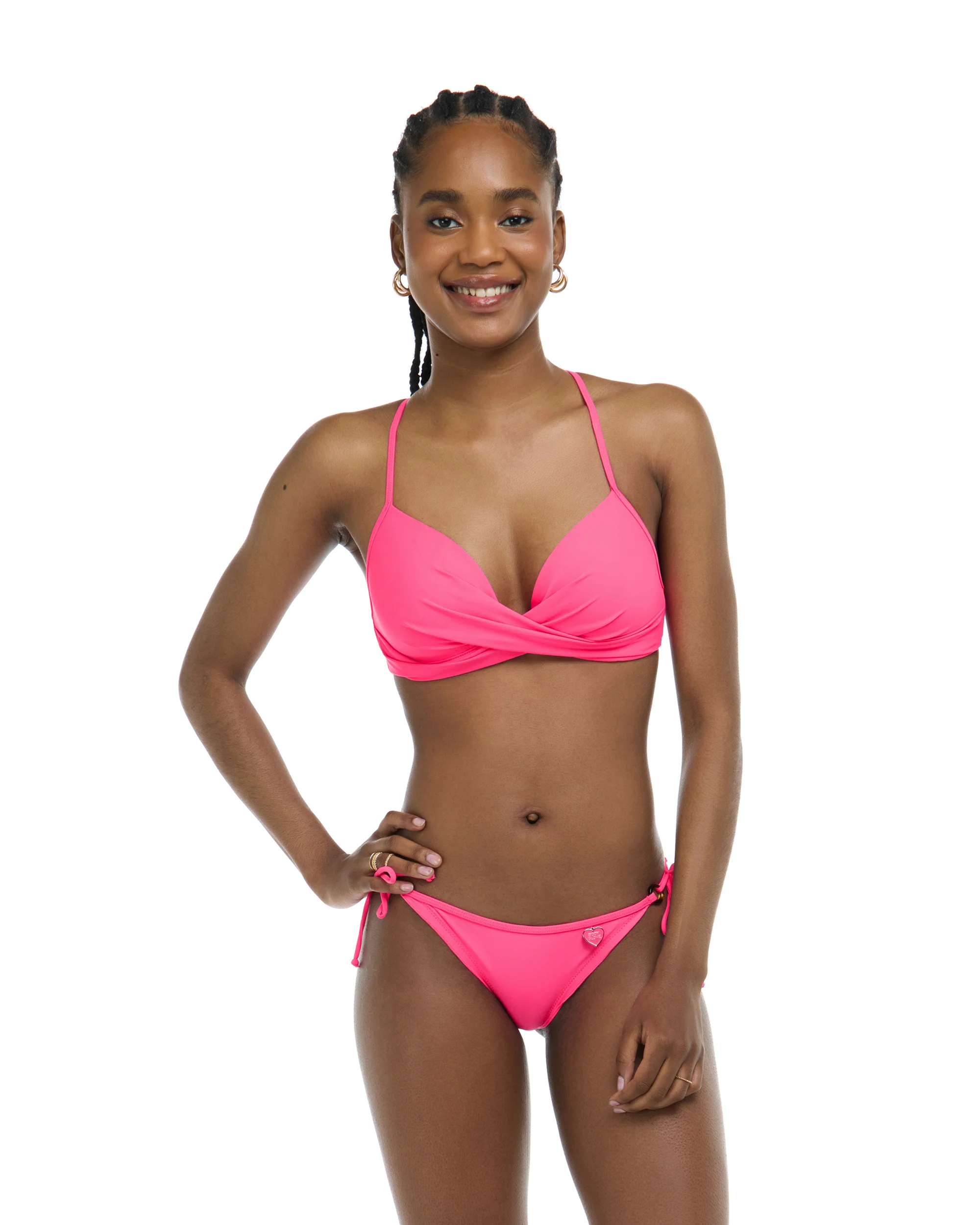 Smoothies Kerry Fixed Triangle Bikini Top - Bubble Gum