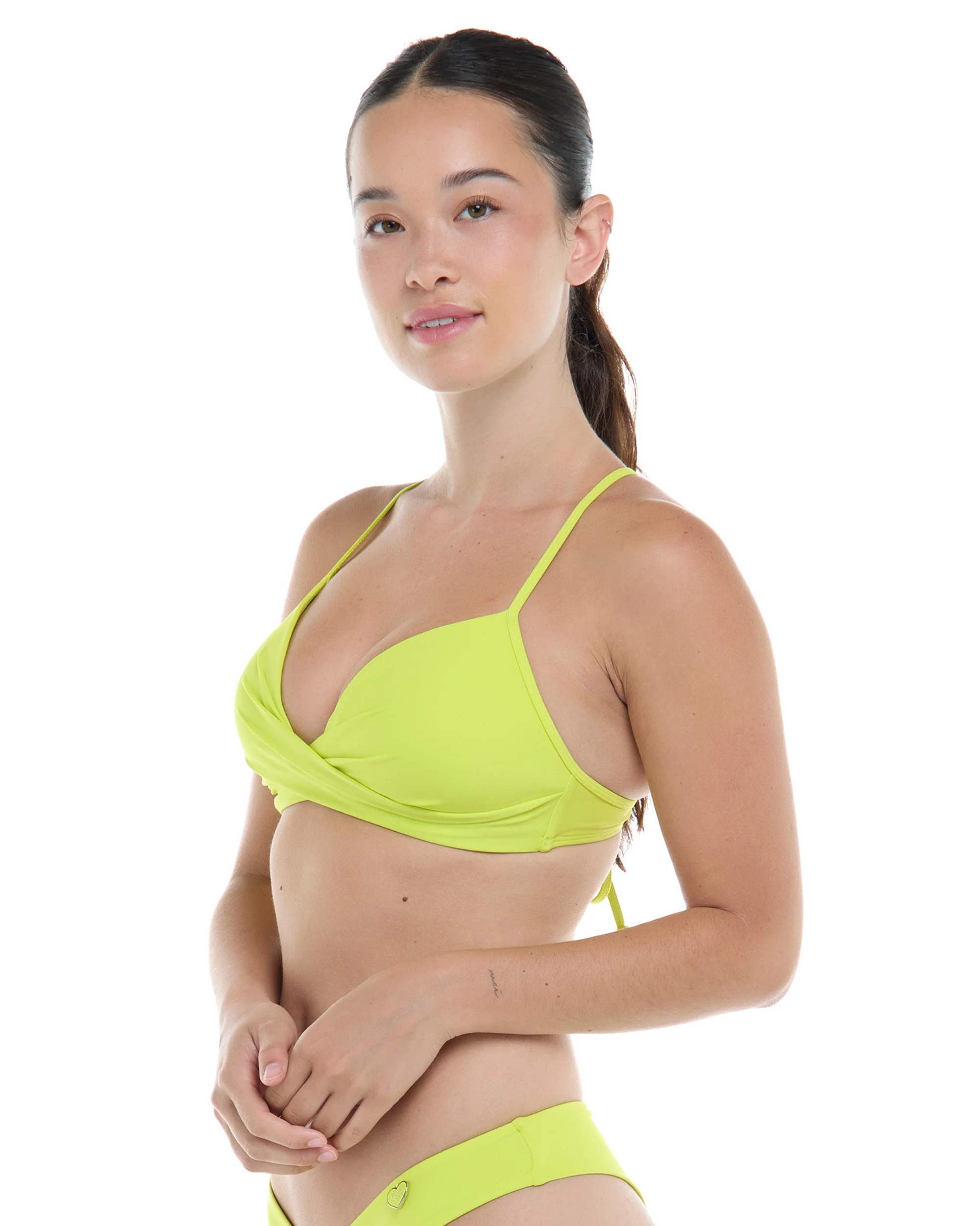 Smoothies Kerry Fixed Triangle Bikini Top - Key Lime - Image 3