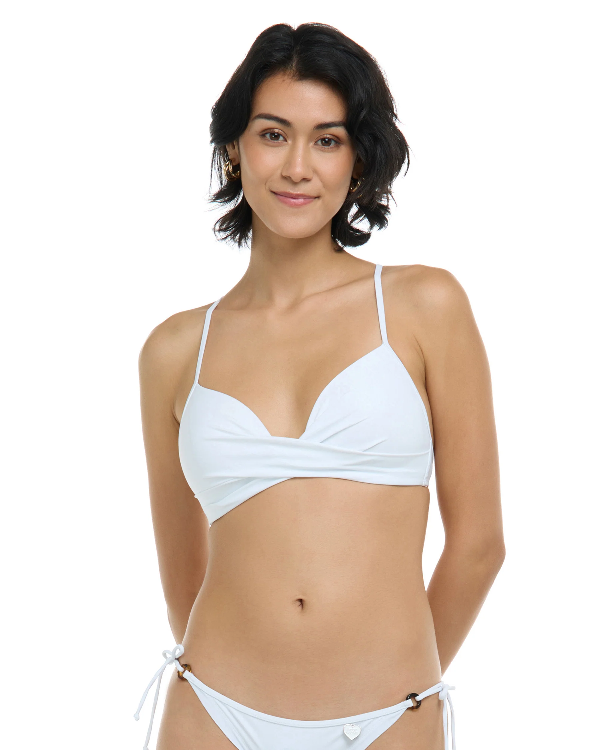Smoothies Kerry Fixed Triangle Bikini Top - Snow