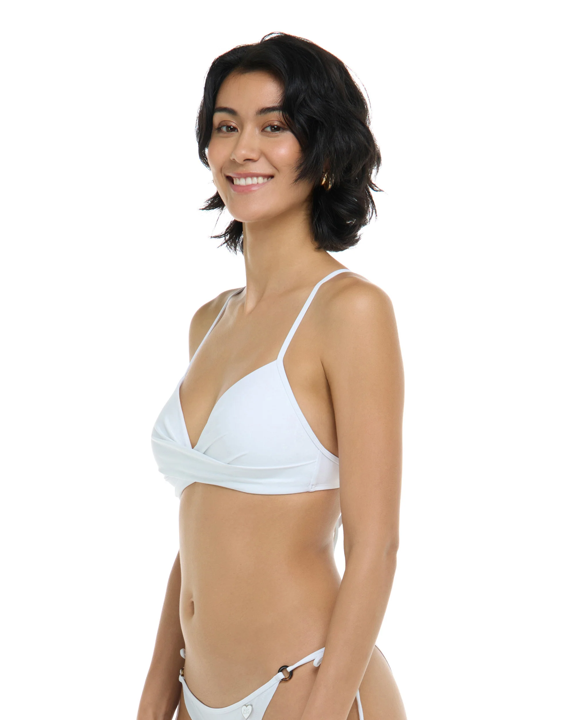 Smoothies Kerry Fixed Triangle Bikini Top - Snow - Image 3