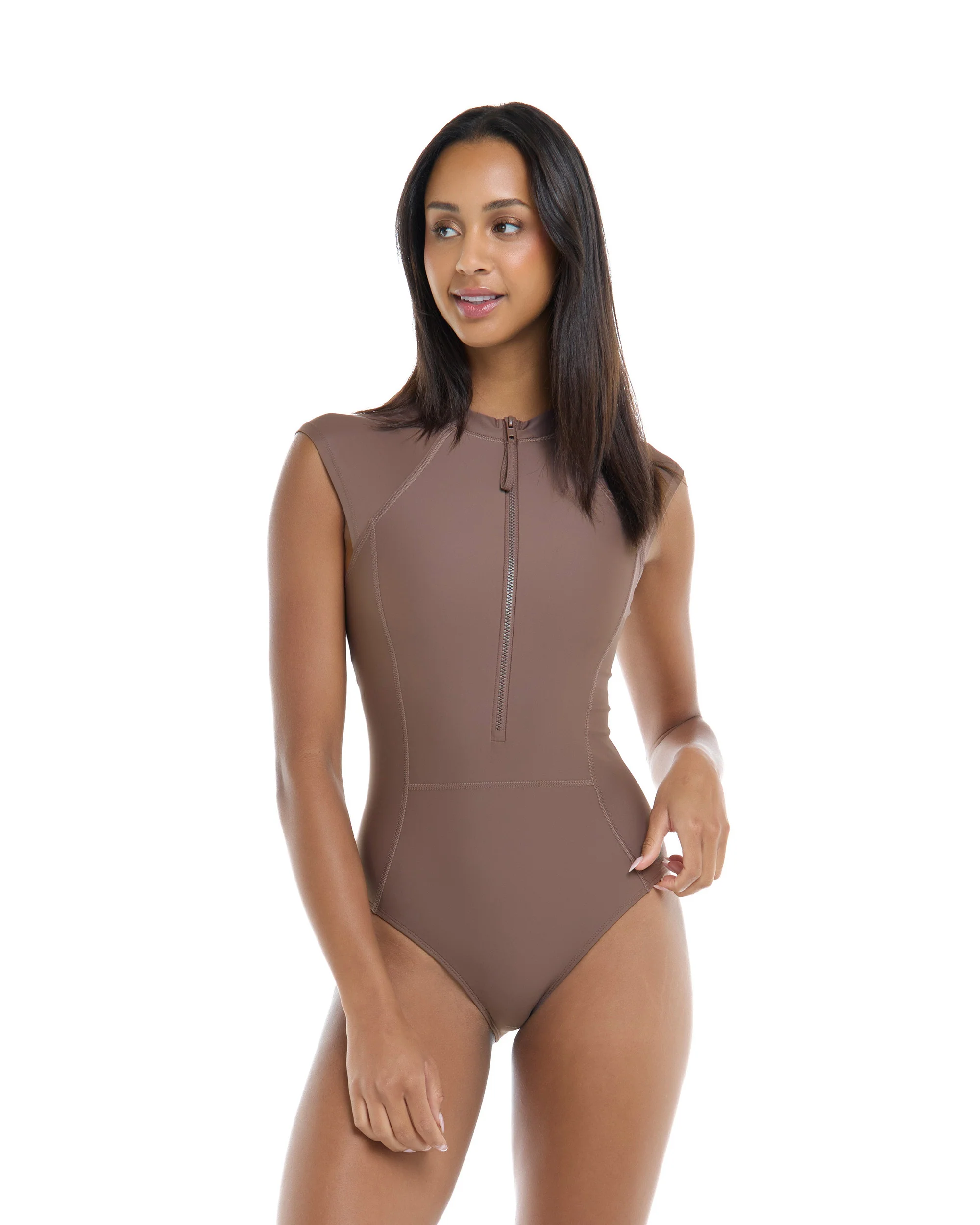 Smoothies Manny One-Piece Swimsuit - Latte - Image 4