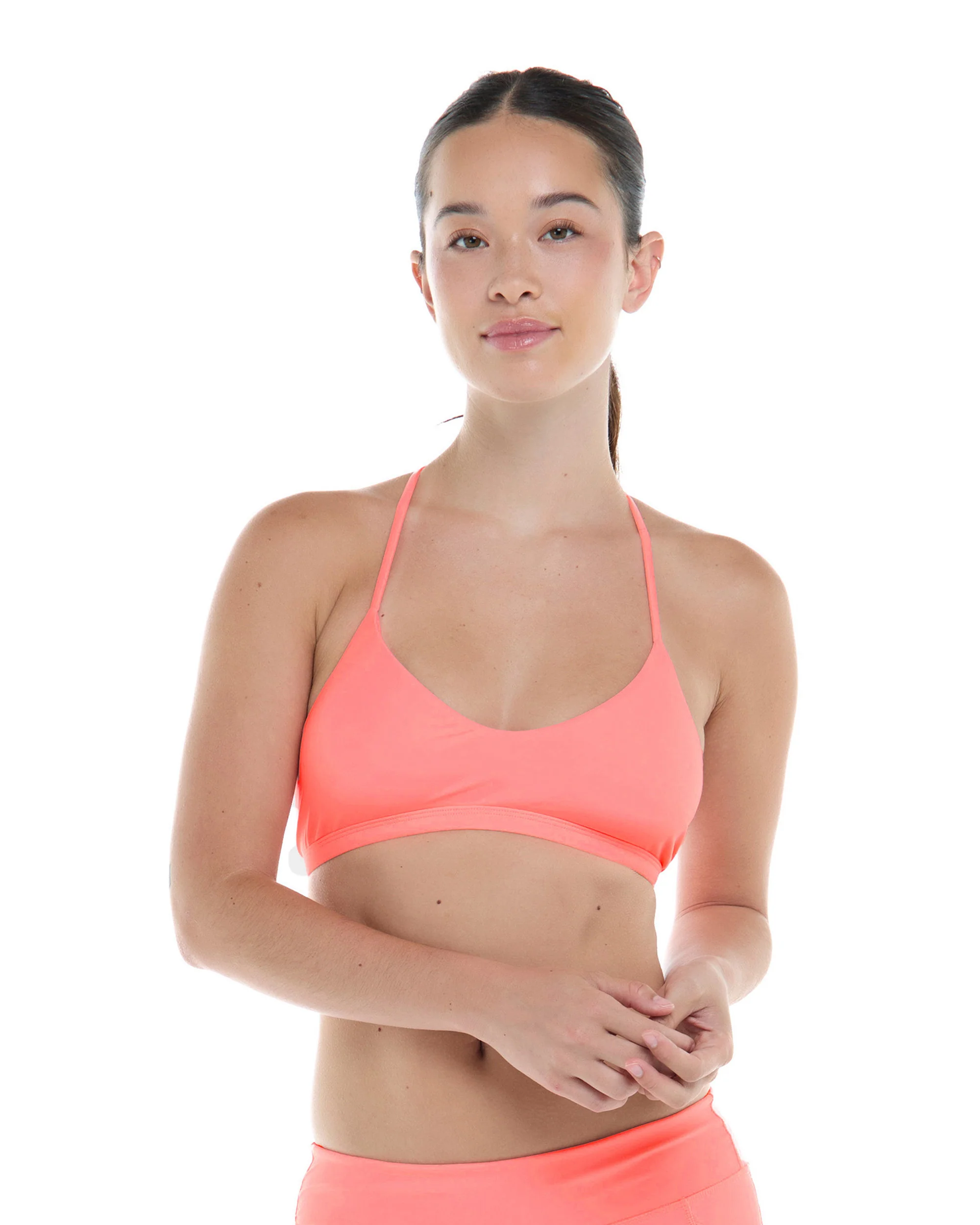 Smoothies Ruth Fixed Triangle Swim Top - Coral