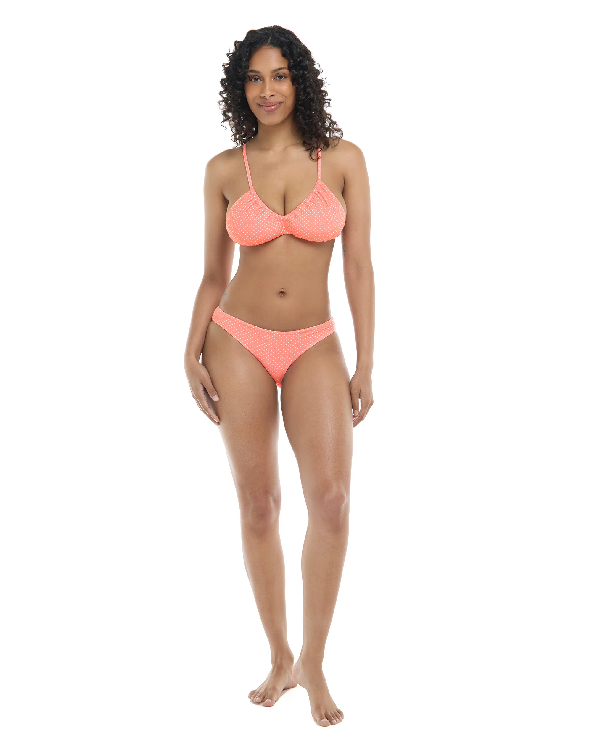 Spritz Kenna Triangle Slider Bikini Top D - Coral - Image 4
