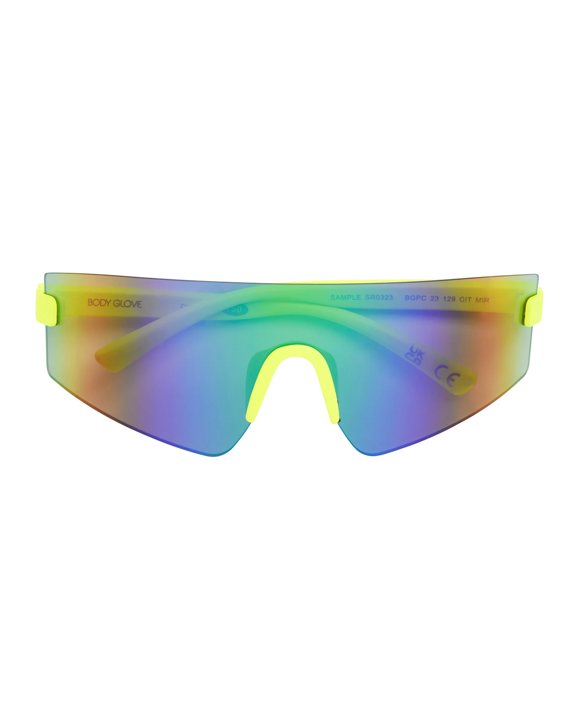 Vibez Rimless Shield Sunglasses - Neon Citron - Image 5
